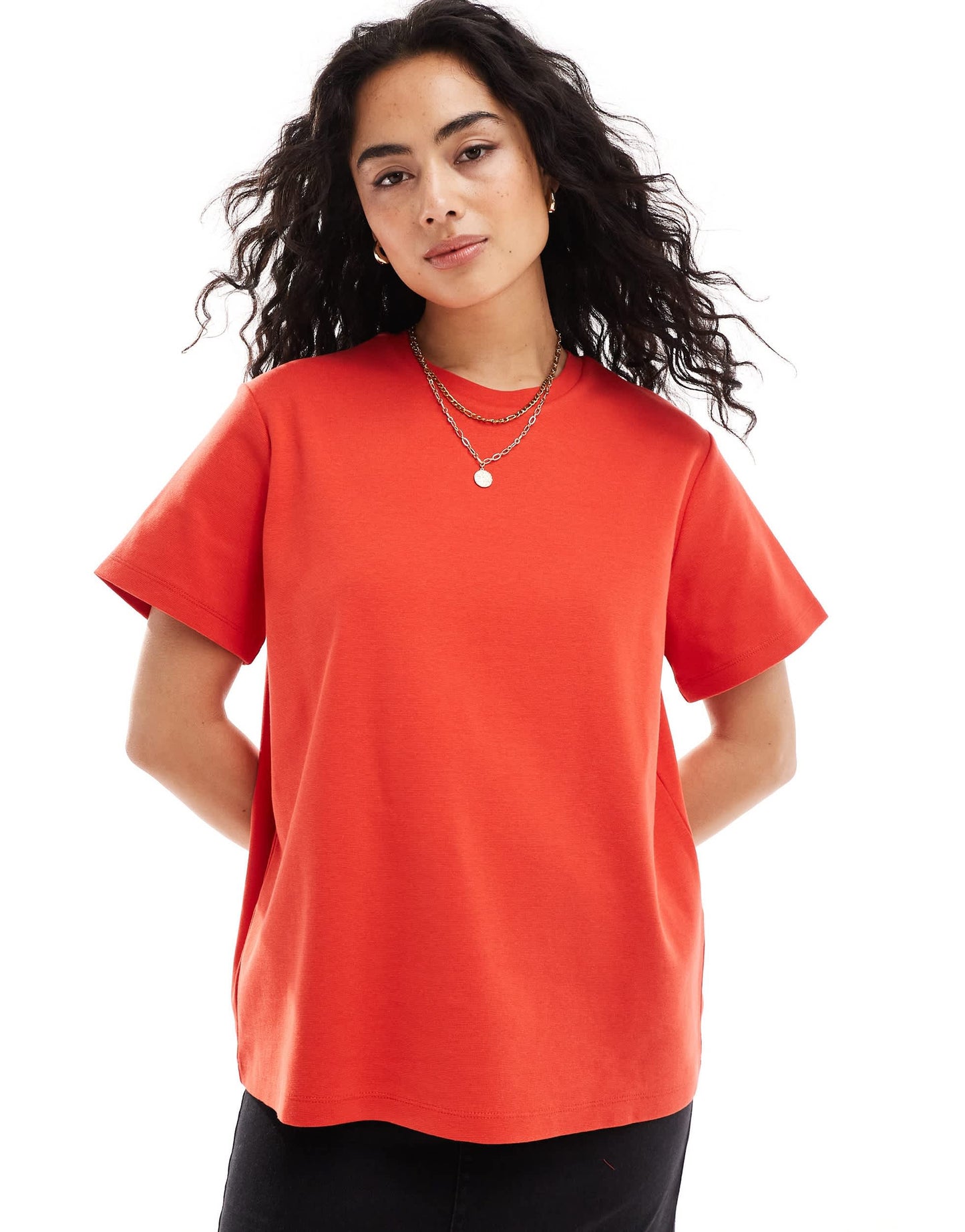 ASOS DESIGN heavyweight regular fit t-shirt in red