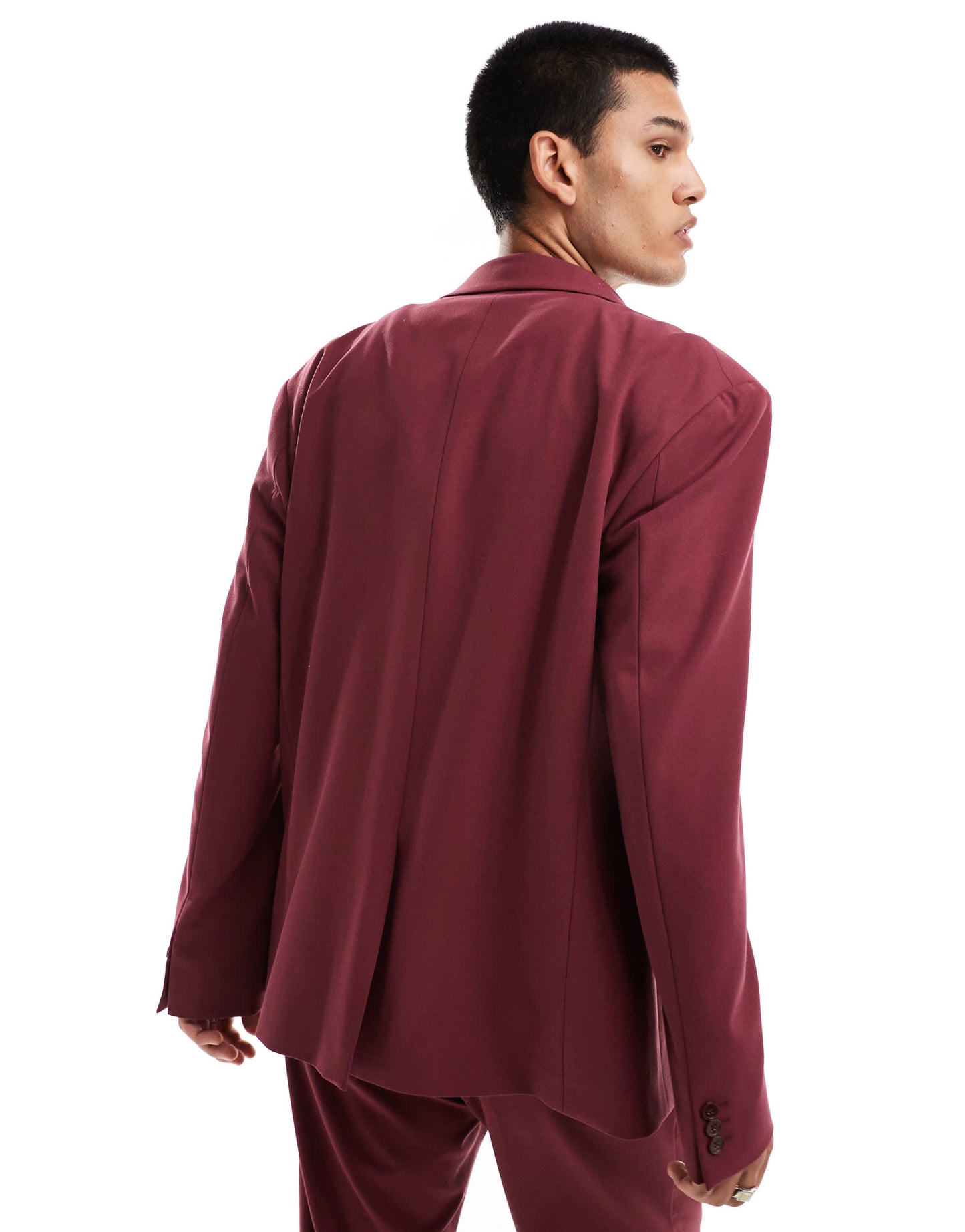 Viggo oversized suit jacket in burgundy co-ord