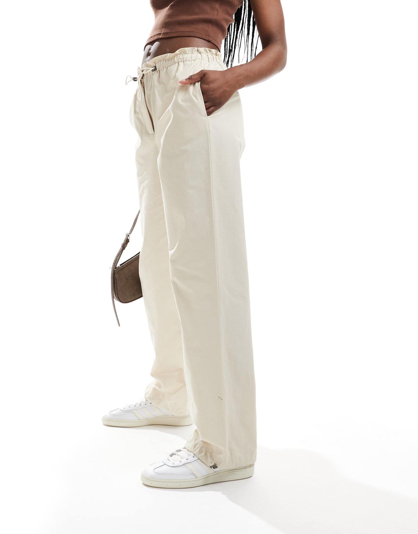 Selected Femme oversized pant in beige