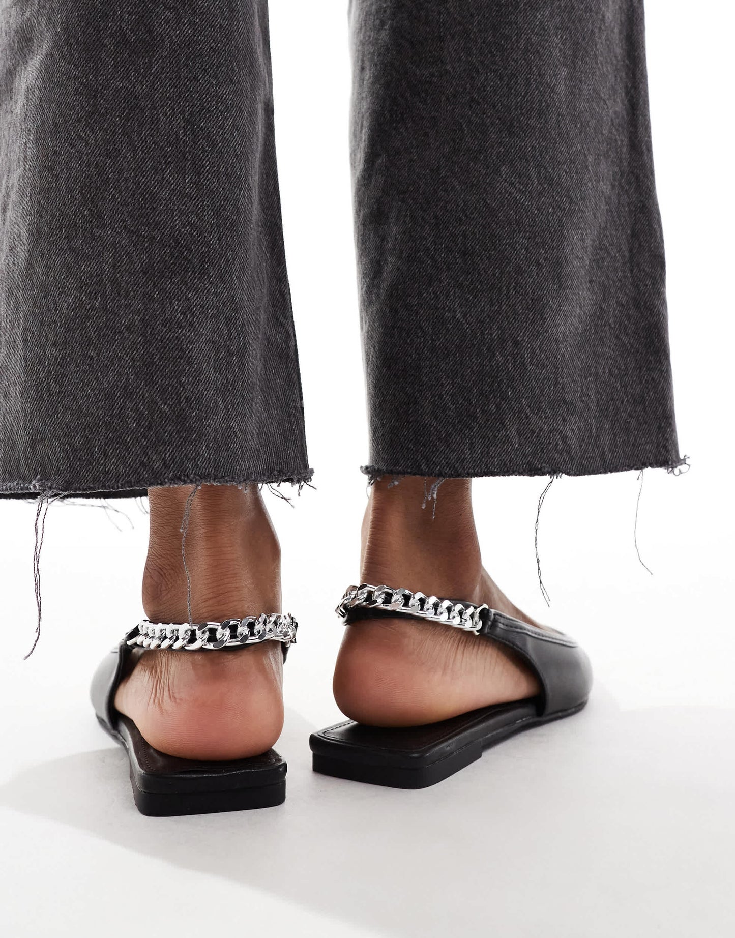 ASOS DESIGN Link sling back ballet in black