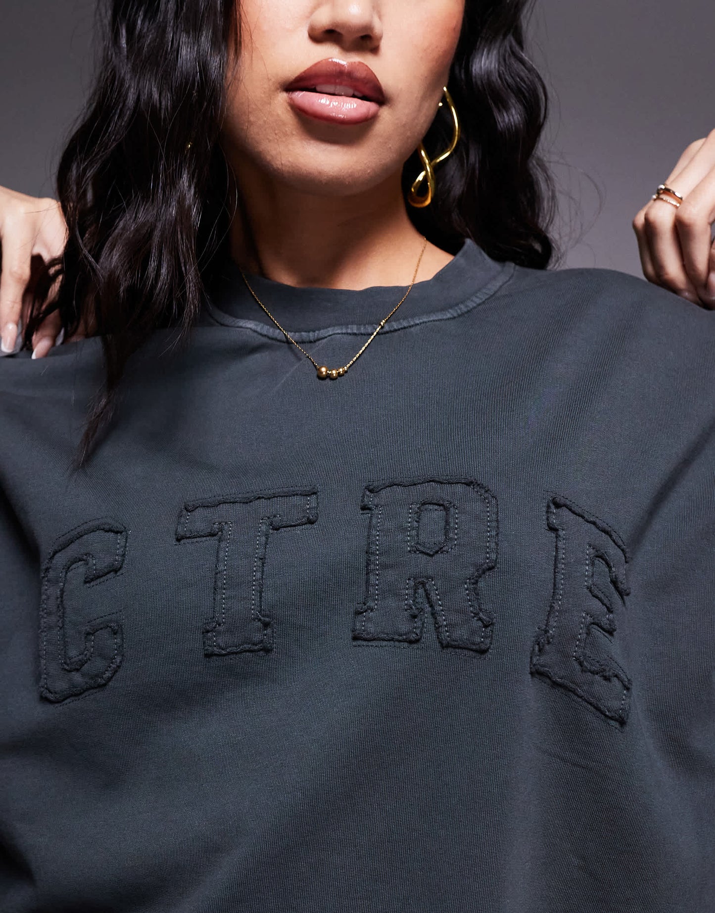 The Couture Club oversized logo t-shirt in white