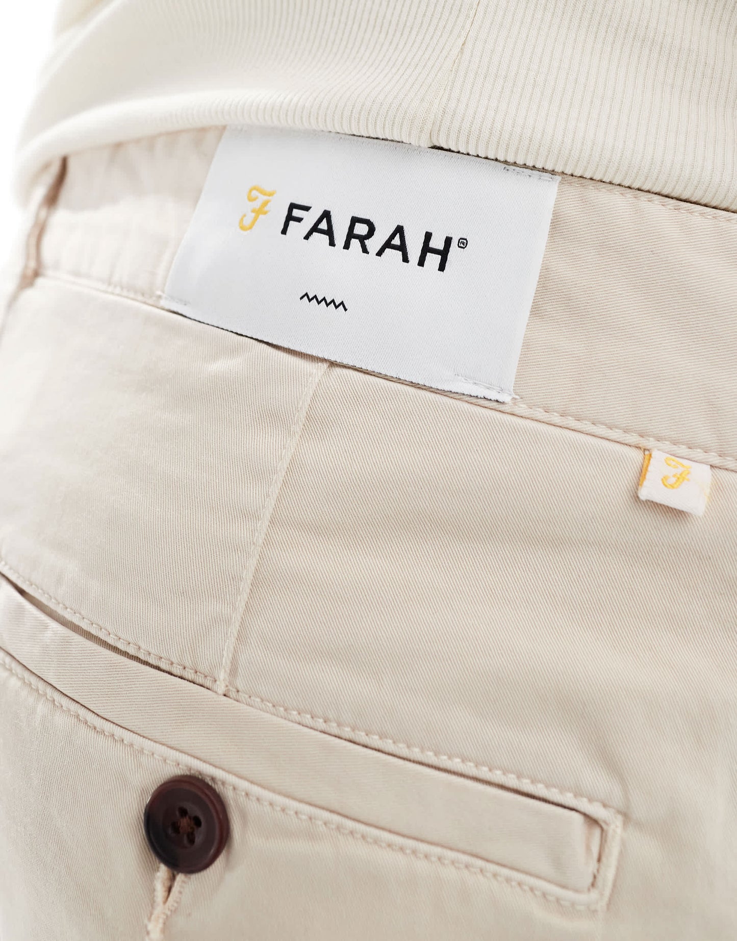 Farah elm chino trouser in light sand