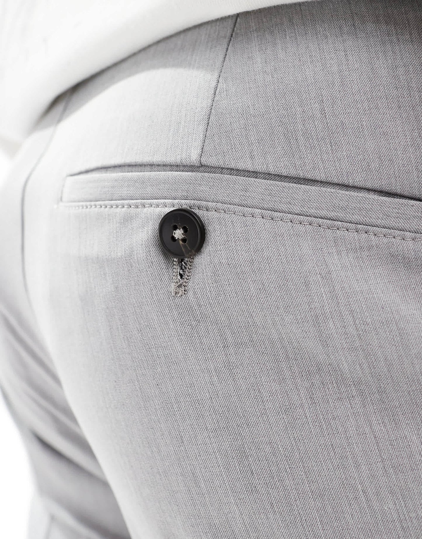 Selected loose fit pleated trousers in grey melange