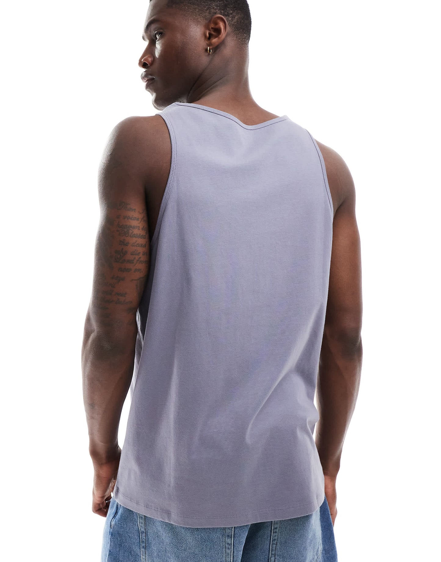 ASOS DESIGN essentials vest in mid blue