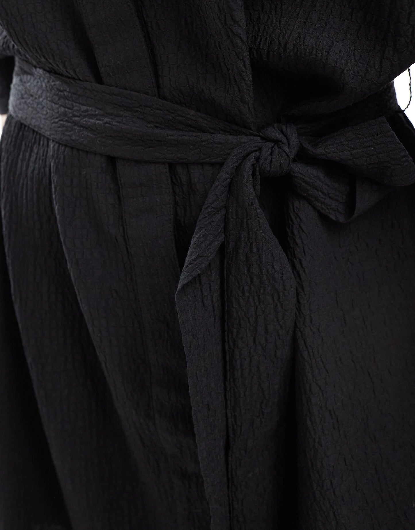 Monki belted wrap mini dress in black