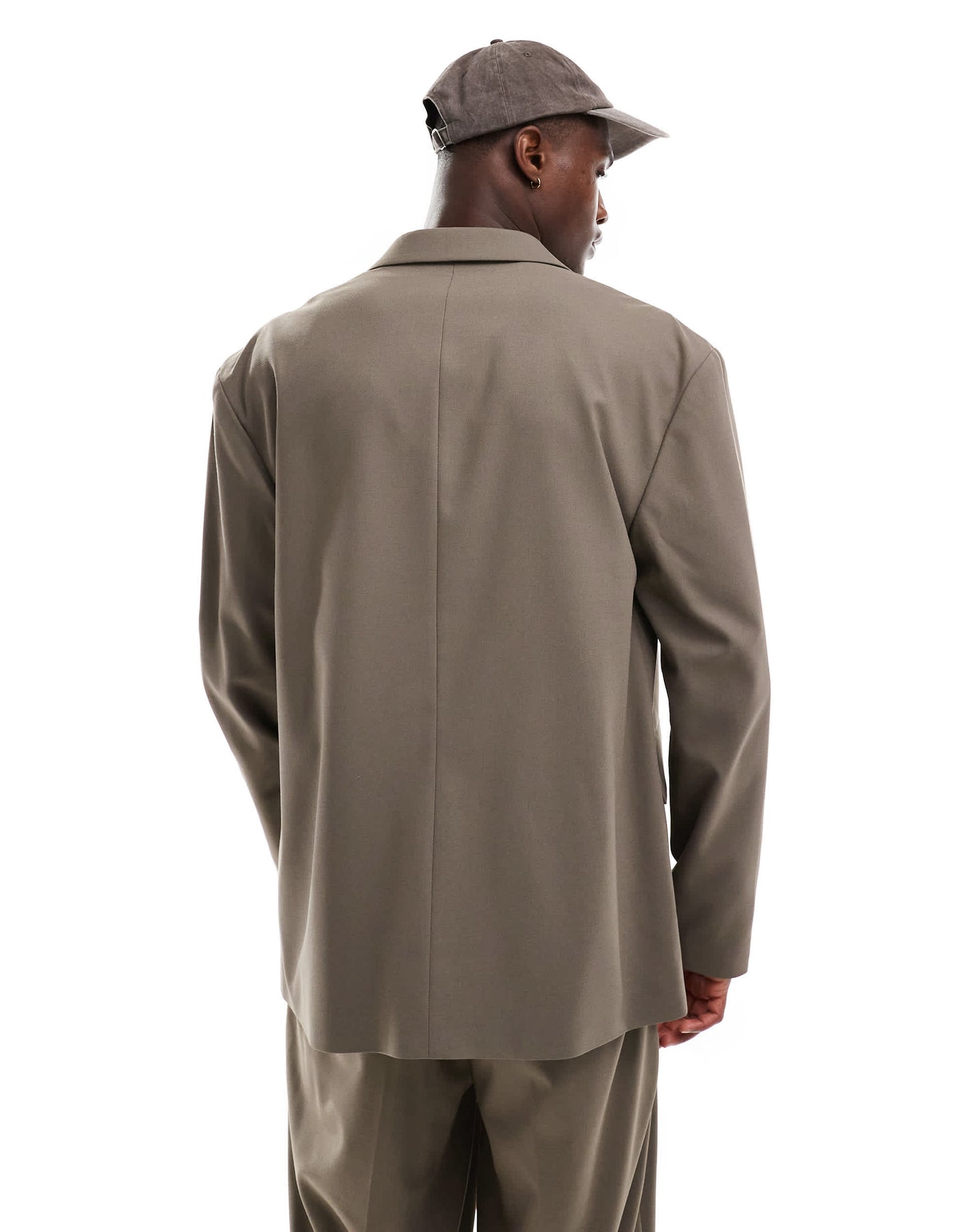 ASOS DESIGN relaxed slouchy suit jacket in mink