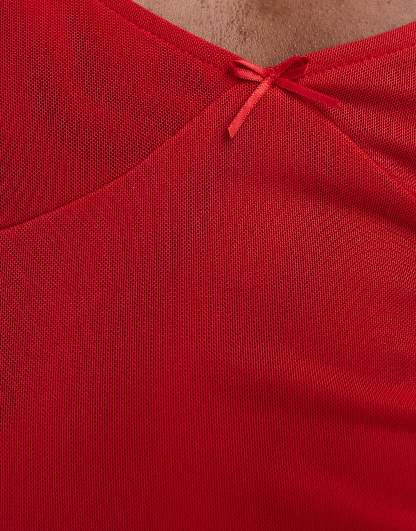 Kaiia exclusive mesh cami top co-ord in red