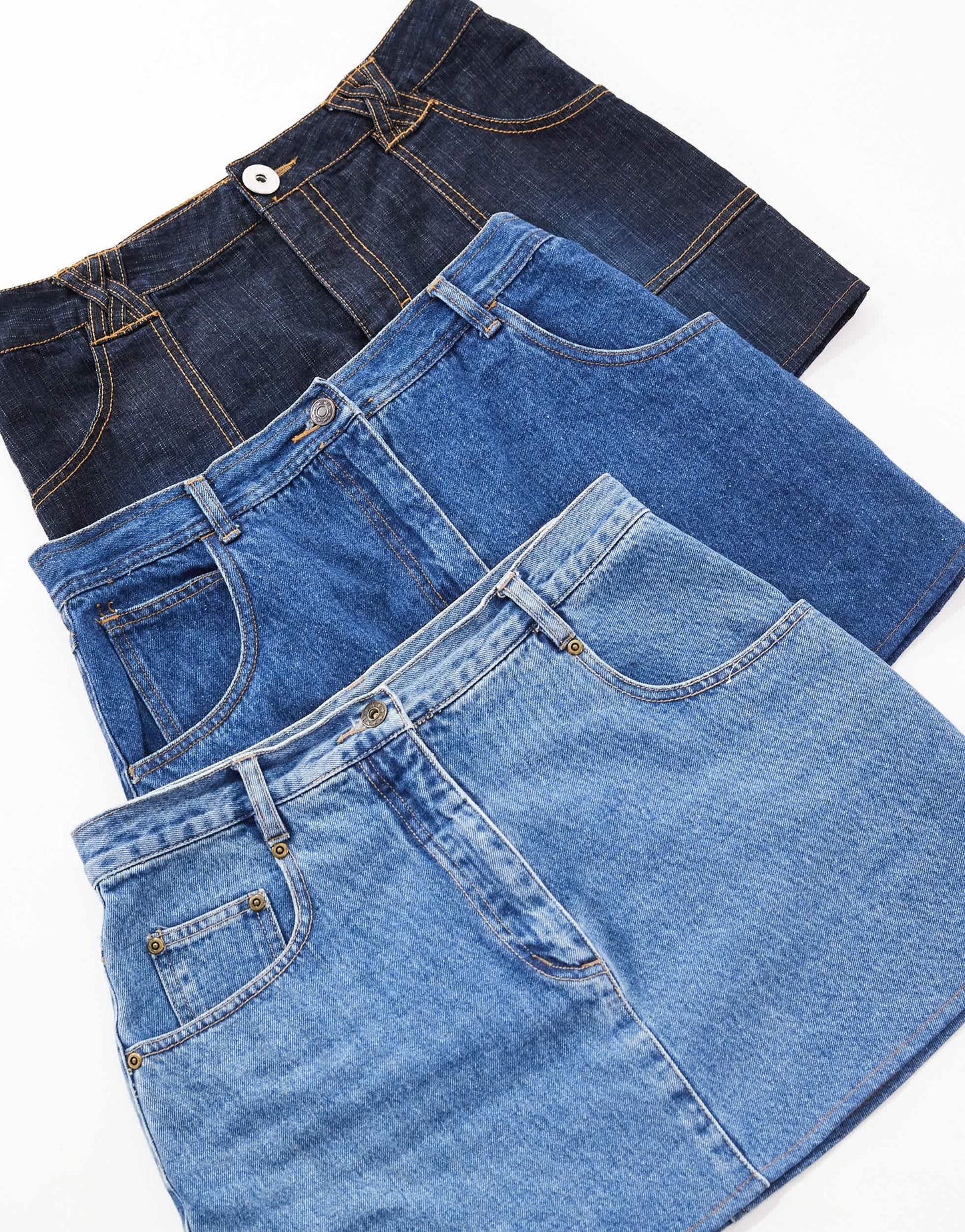Reclaimed Vintage Revived x Glass Onion denim mini skirt
