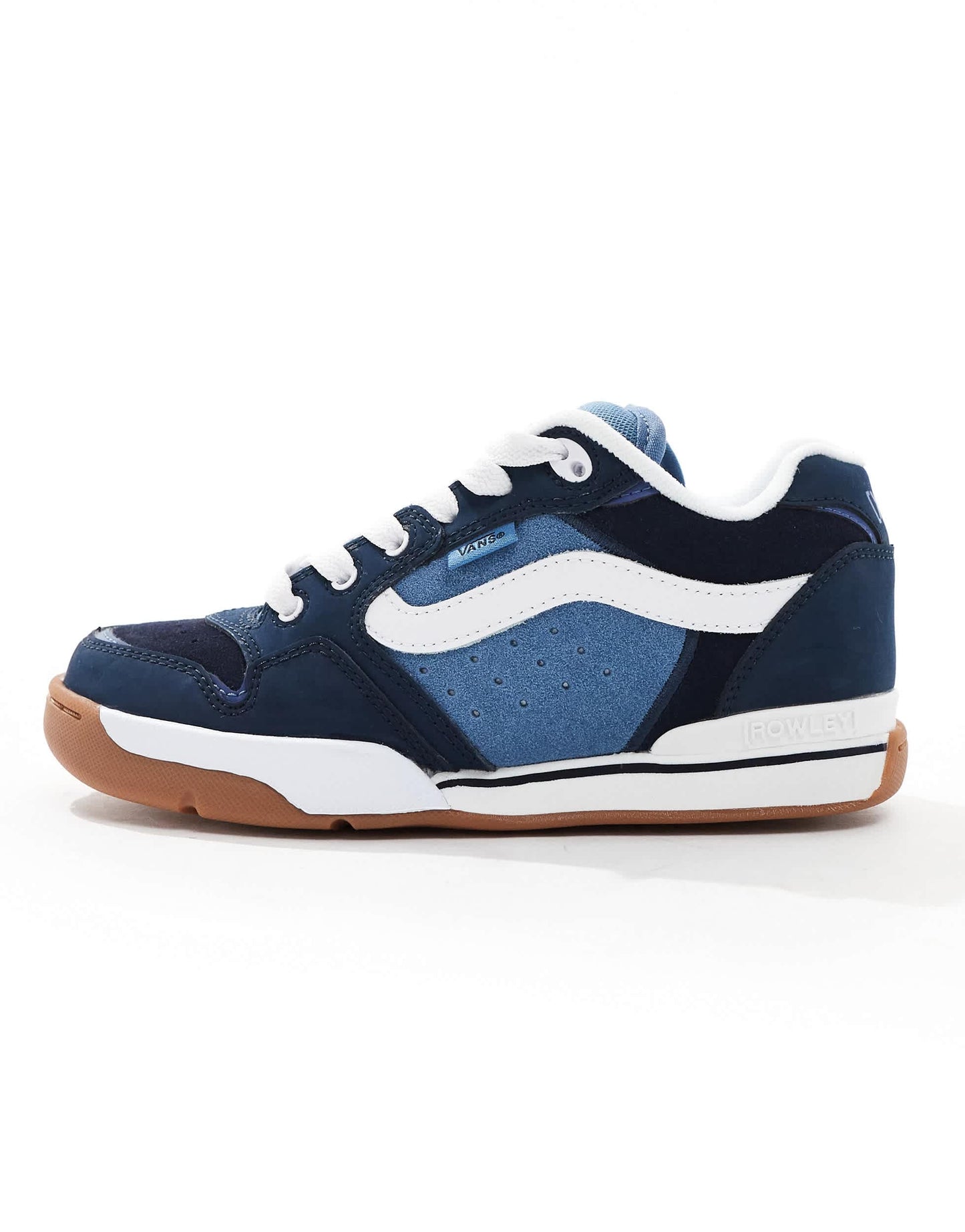 Vans rowley XLT chunky trainers in navy with gum sole detail