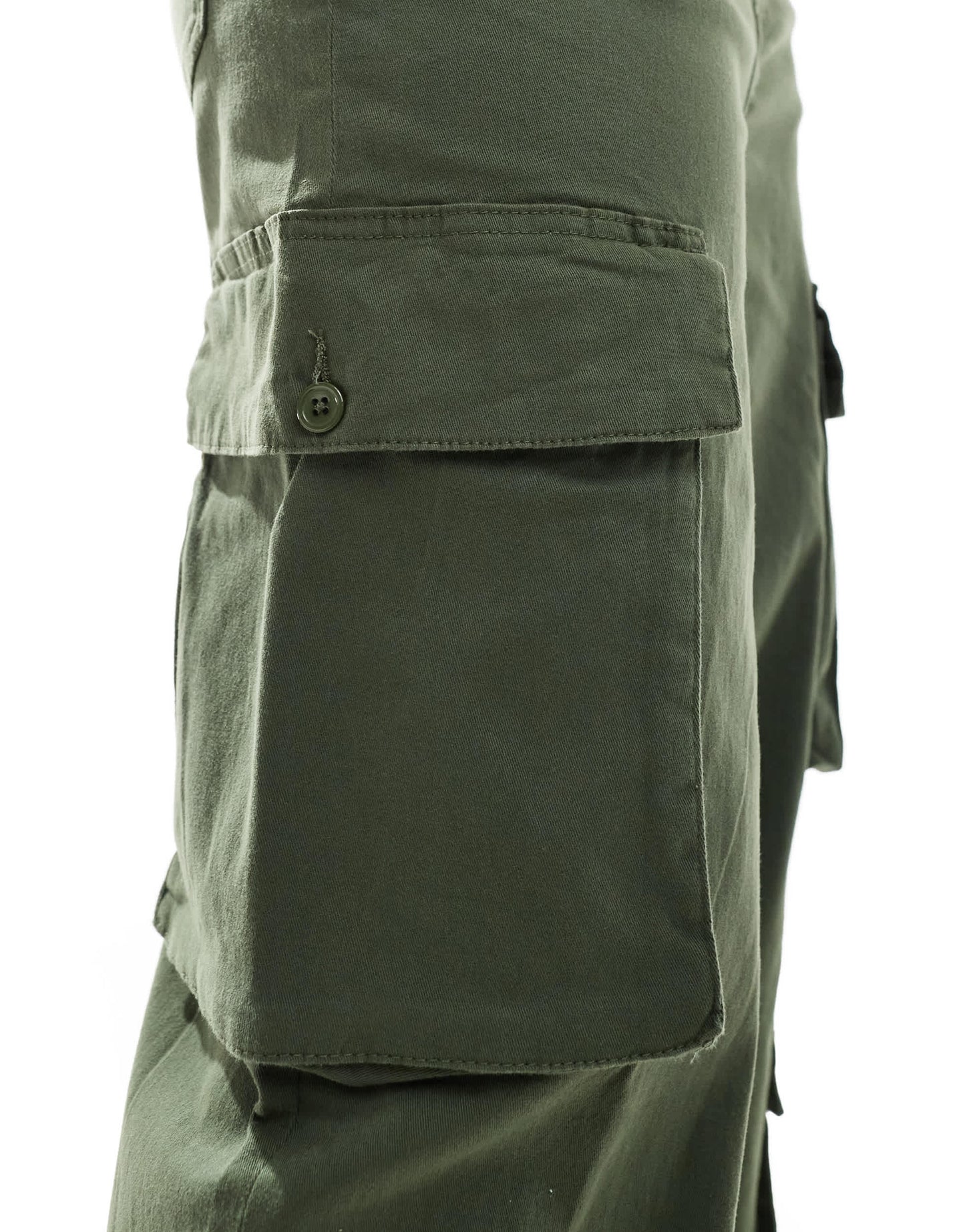 Denim Project loose fit cargo trousers in khaki