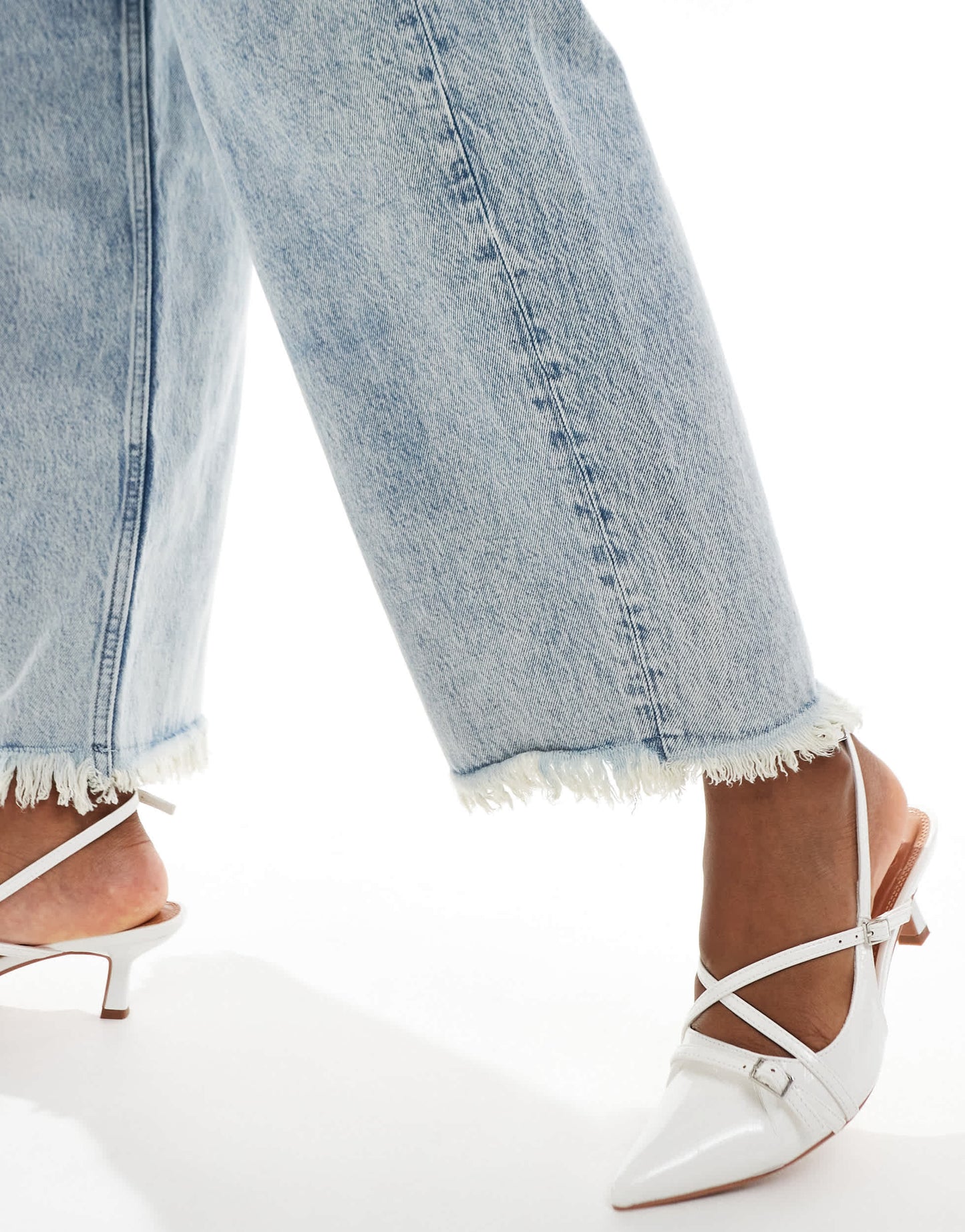 AllSaints Blake cropped straight jeans in light indigo