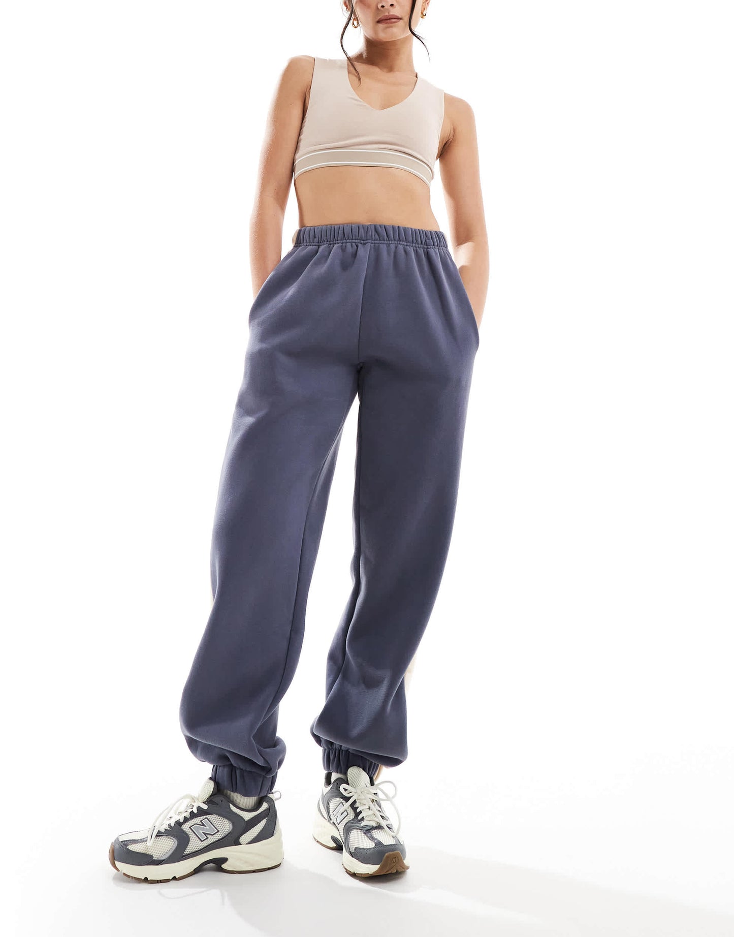 Edikted Saturn Oversized Sweatpants washed blue