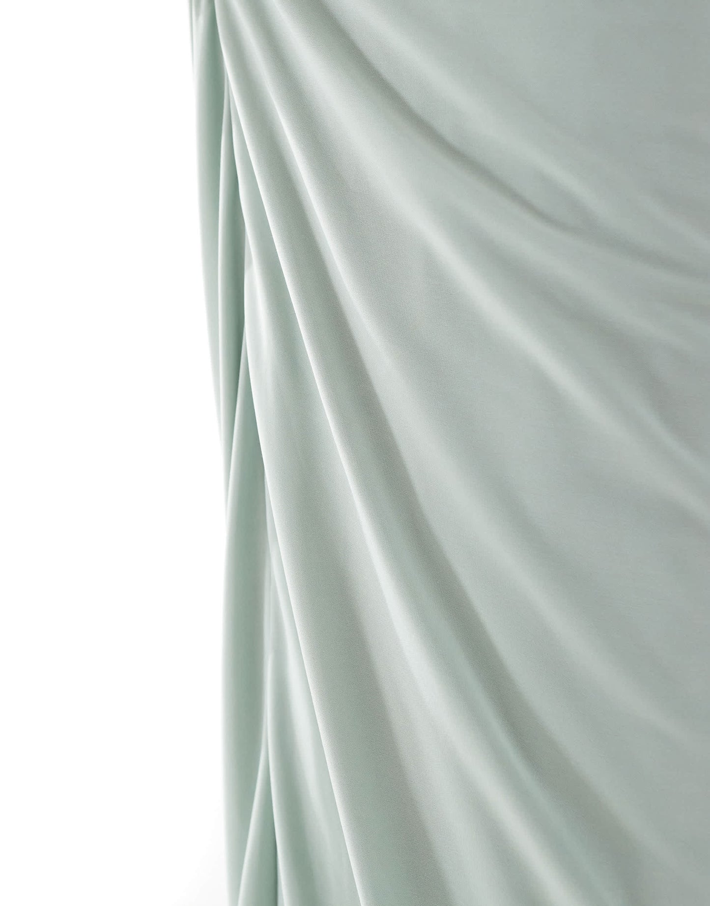 Kaiia Plus exclusive double layered slinky ruched column maxi skirt co-ord in sage