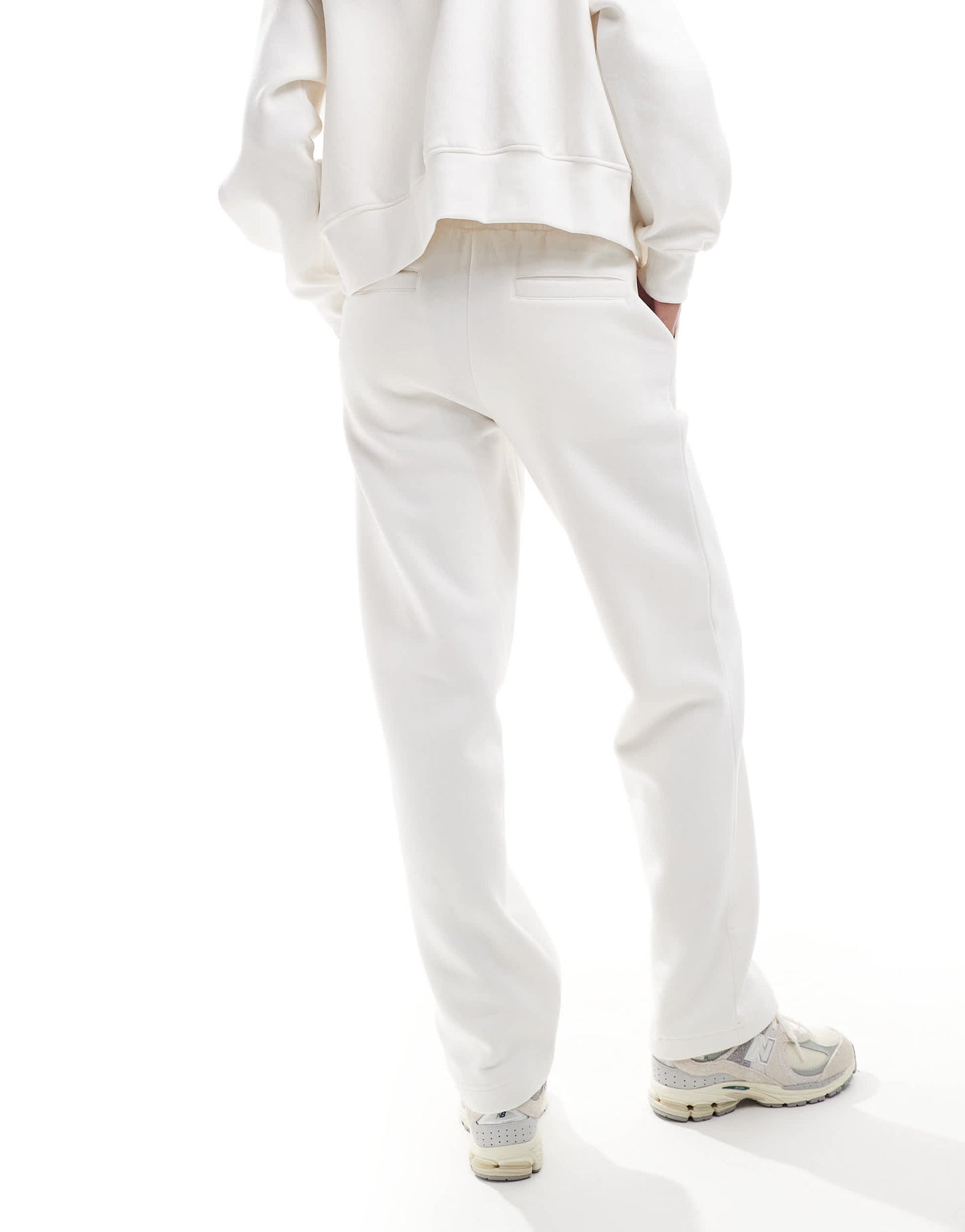 The Couture Club co-ord relaxed wide leg joggers in off white