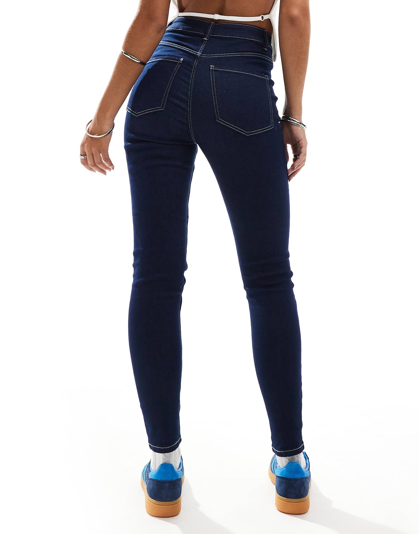 Pimkie skinny high waisted jeans in indigo