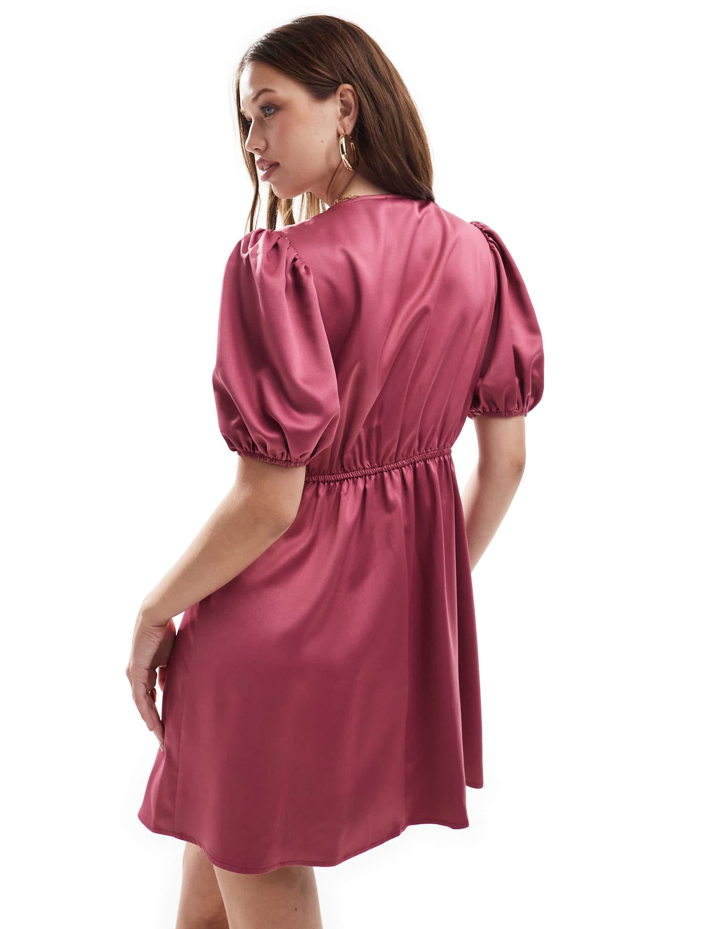 Miss Selfridge satin bow detail mini dress
