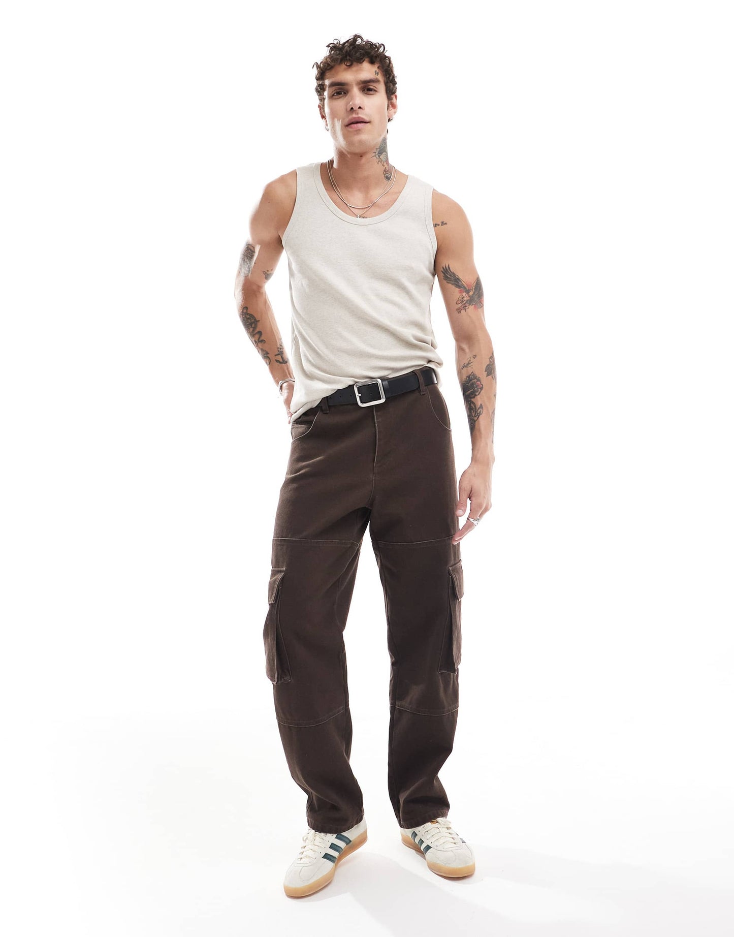 Cotton On Loose fit rib tank in off-white