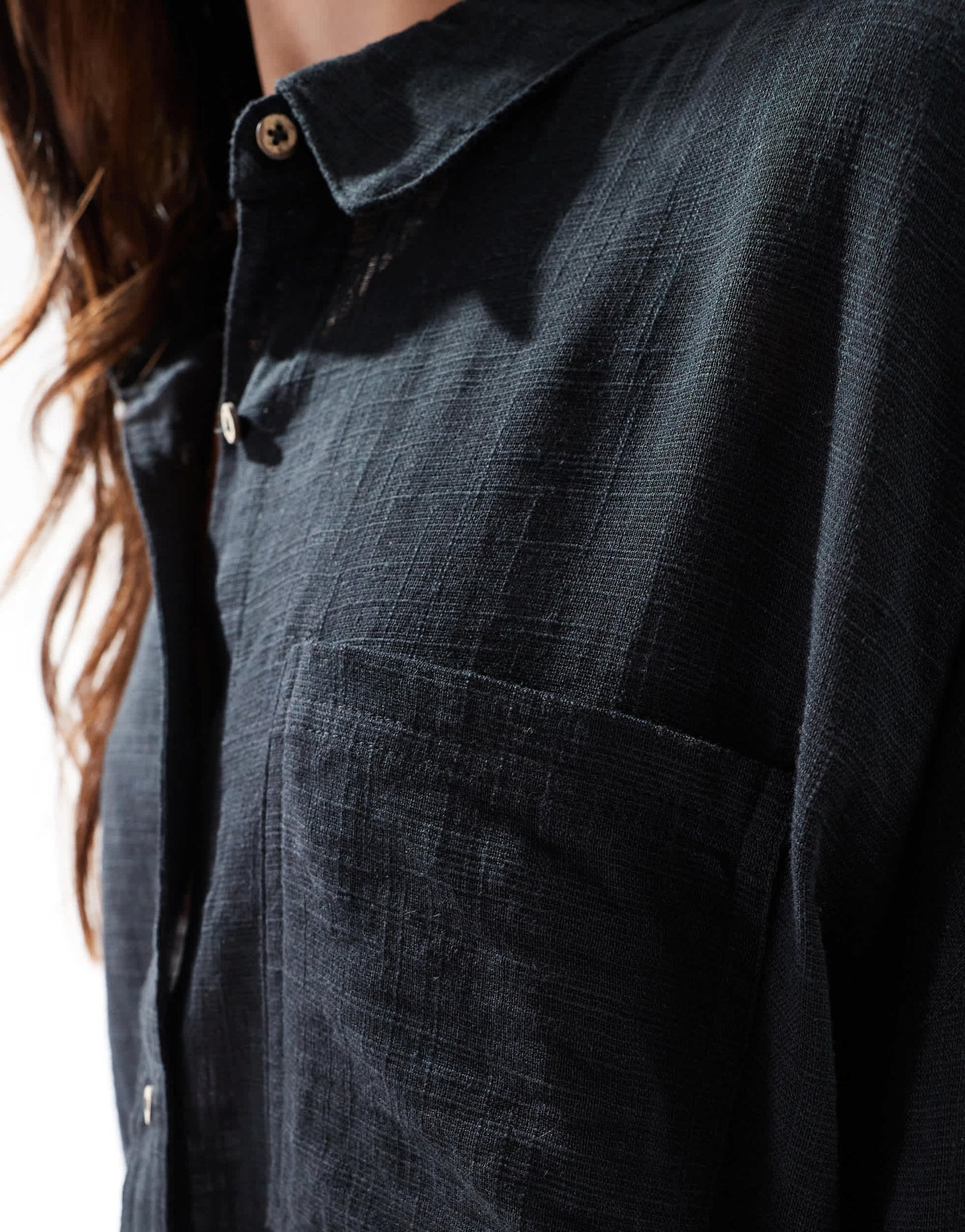 Cotton On Swing beach shirt in black