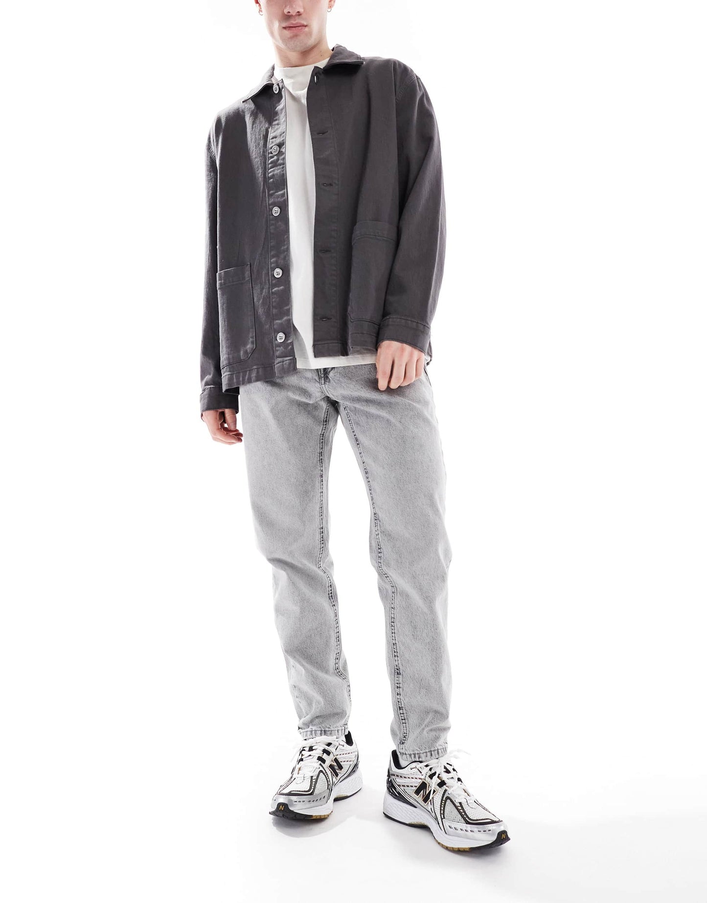 Pull&Bear standard fit jeans in grey