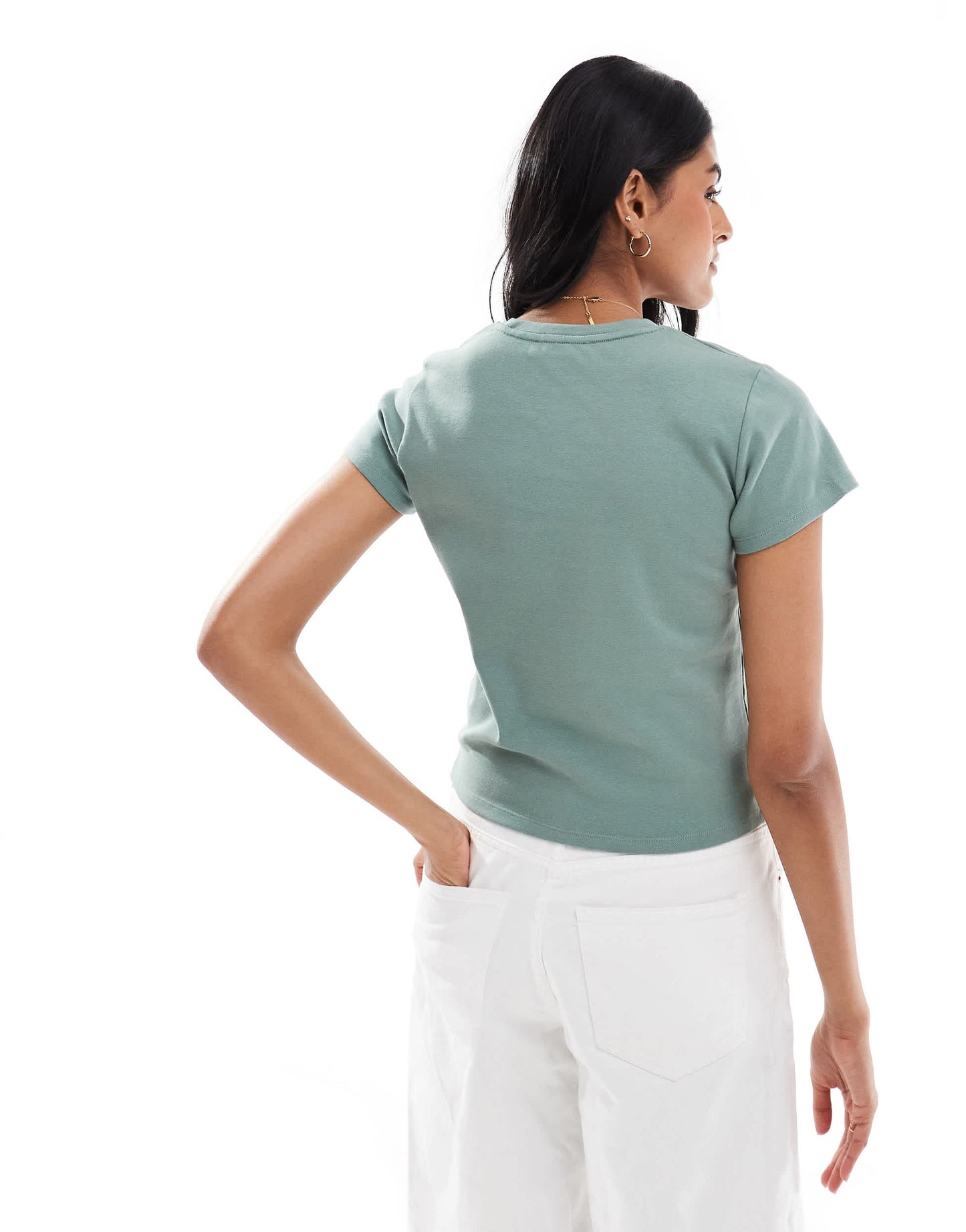 Cotton:On 90s baby tee in green