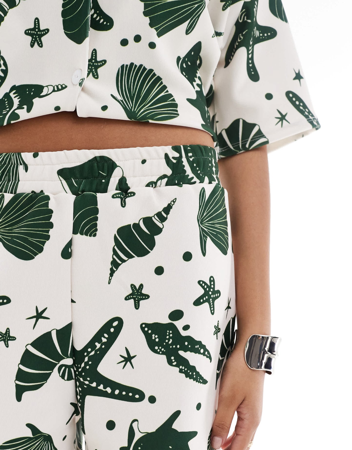 ASOS DESIGN shorts co-ord in seashell print