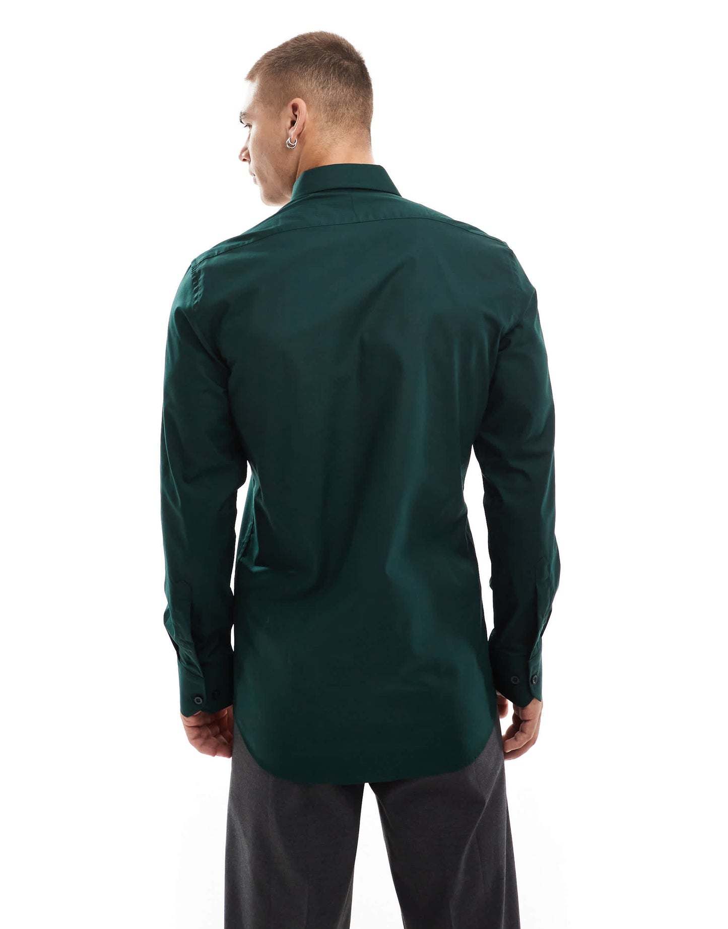 Shelby and Sons chilwell smart shirt in dark green