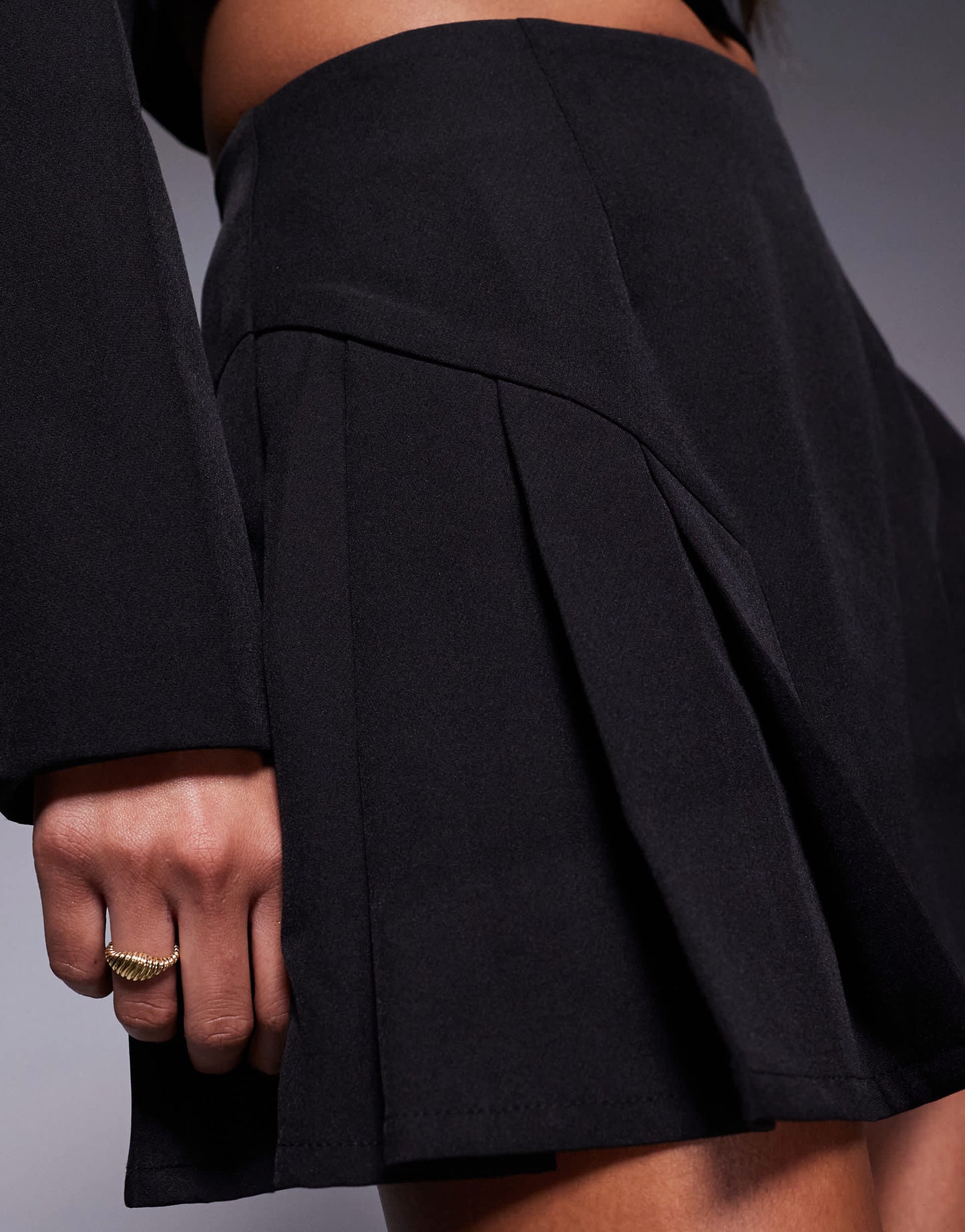 Kaiia exclusive tailored mini skirt co-ord in black