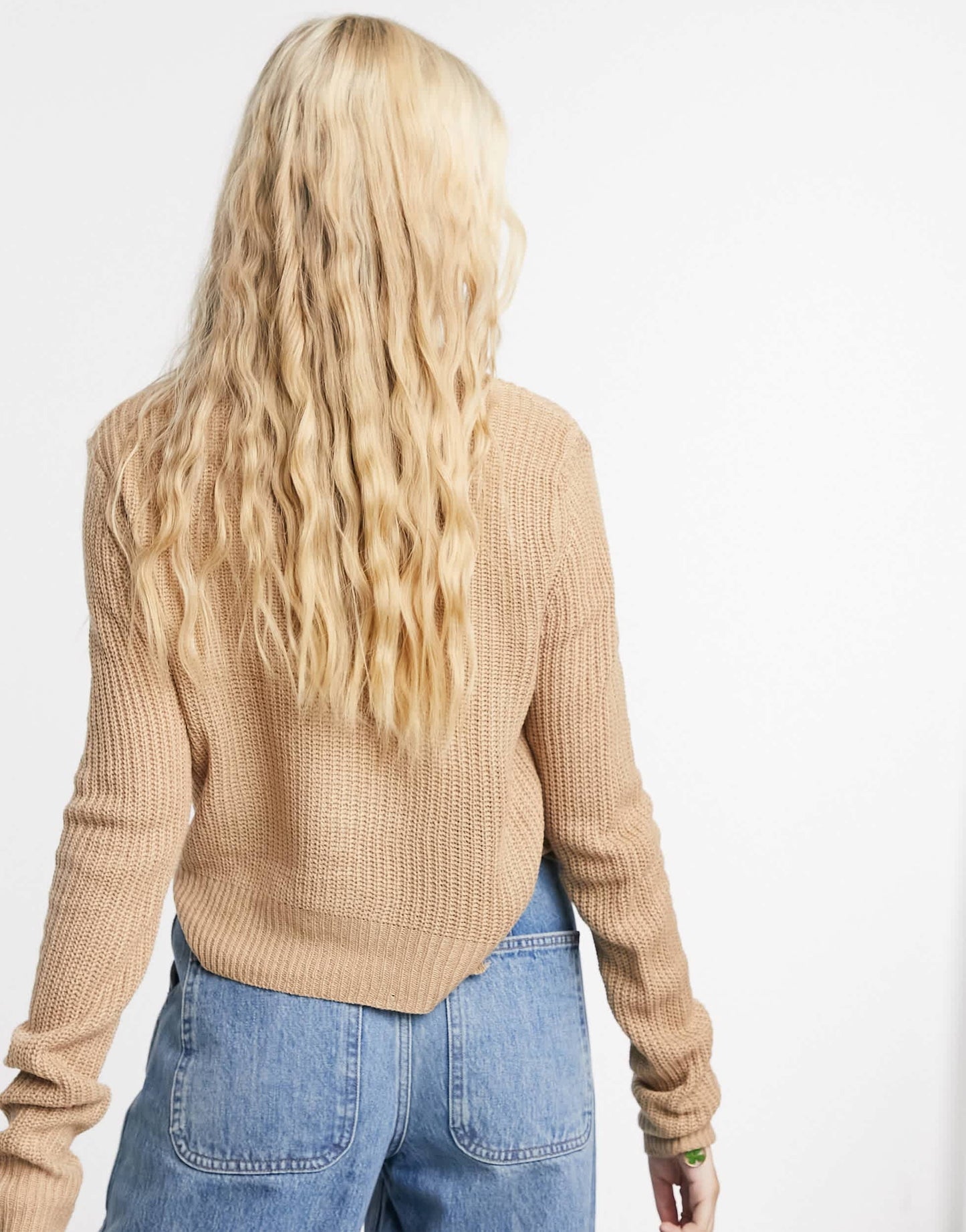 QED London turtle neck jumper in oatmeal