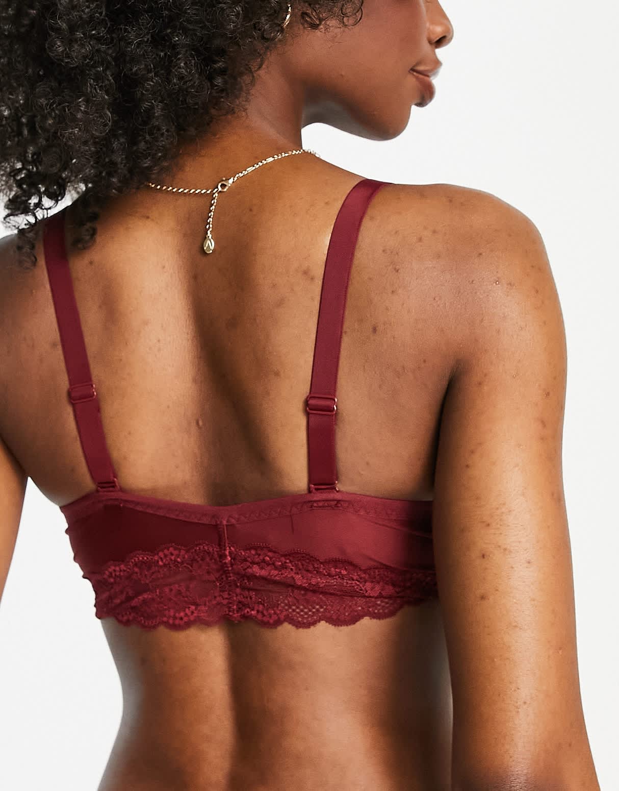 Curvy Kate Fuller Bust Twice The Fun reversible non wired lace trim bralette in black and oxblood