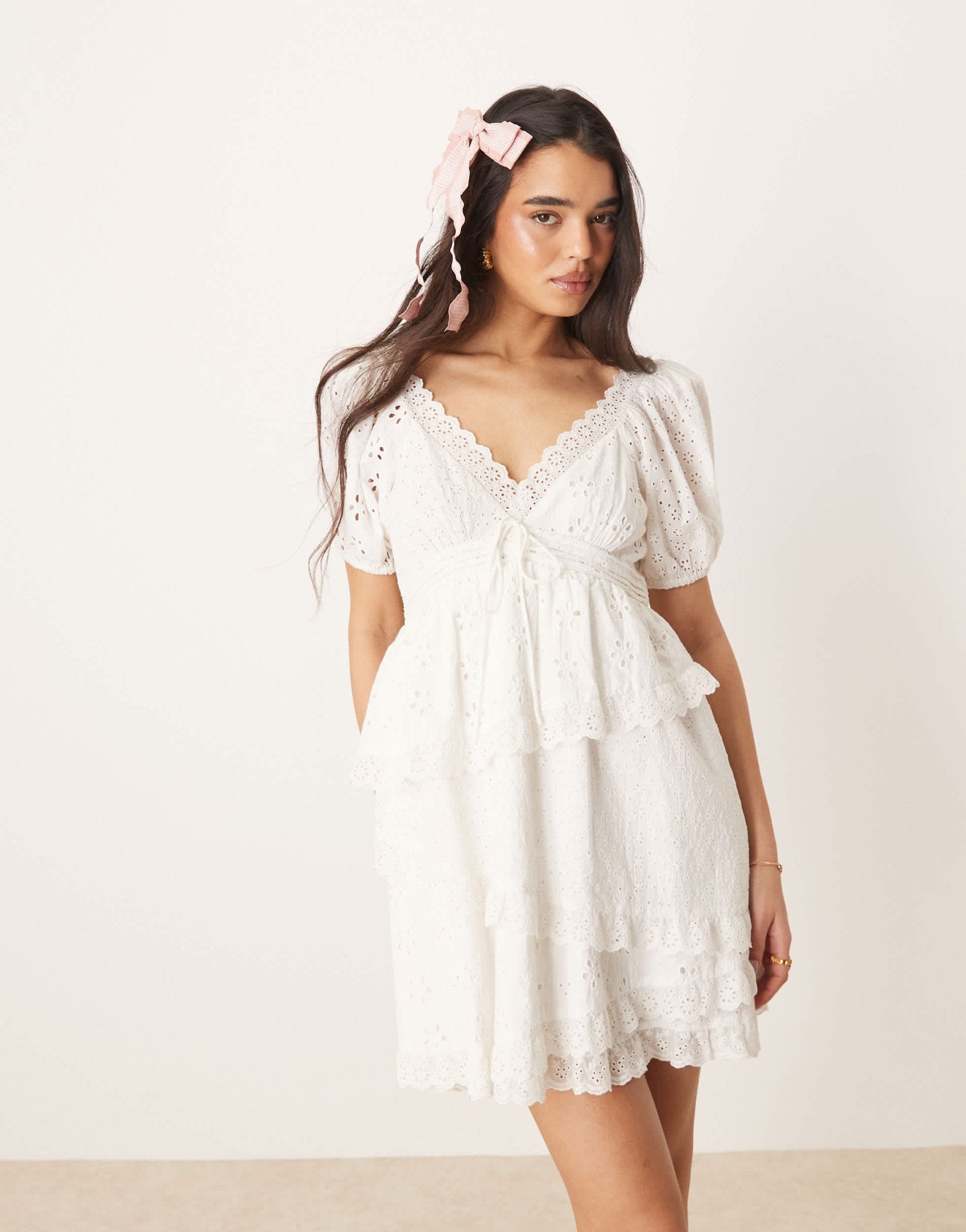 for love and lemons rosalyn mini dress & lace detail in white – ASOS Sample Sale Style:01525 Spaghetti Straps Dark Green june_2024_mailer Lemons Indulge in the