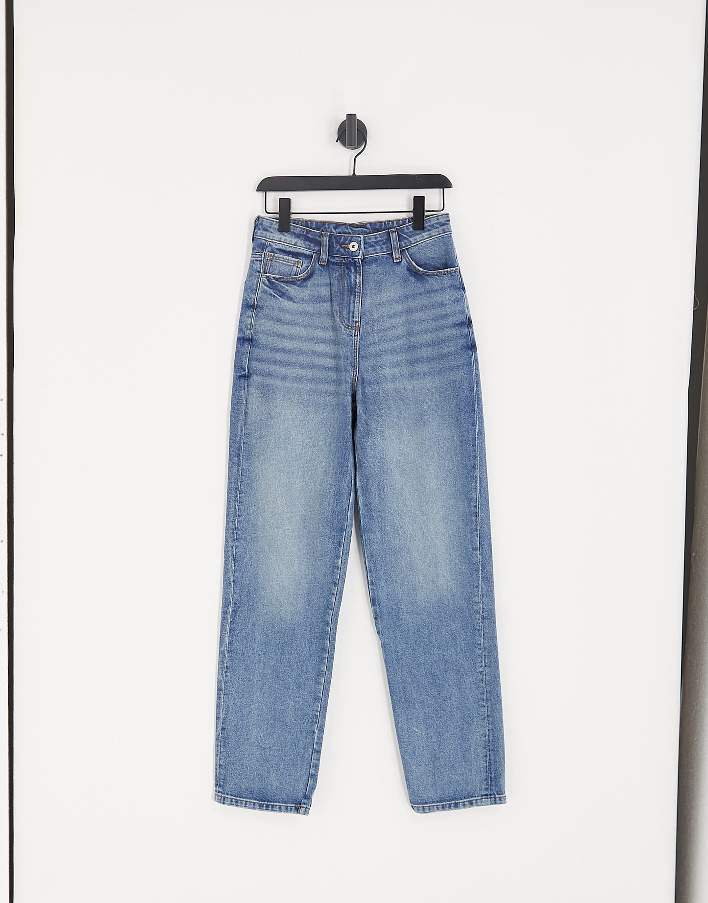 COLLUSION mid rise&nbsp; baggy dad jeans in stone wash&nbsp; - MBLUE