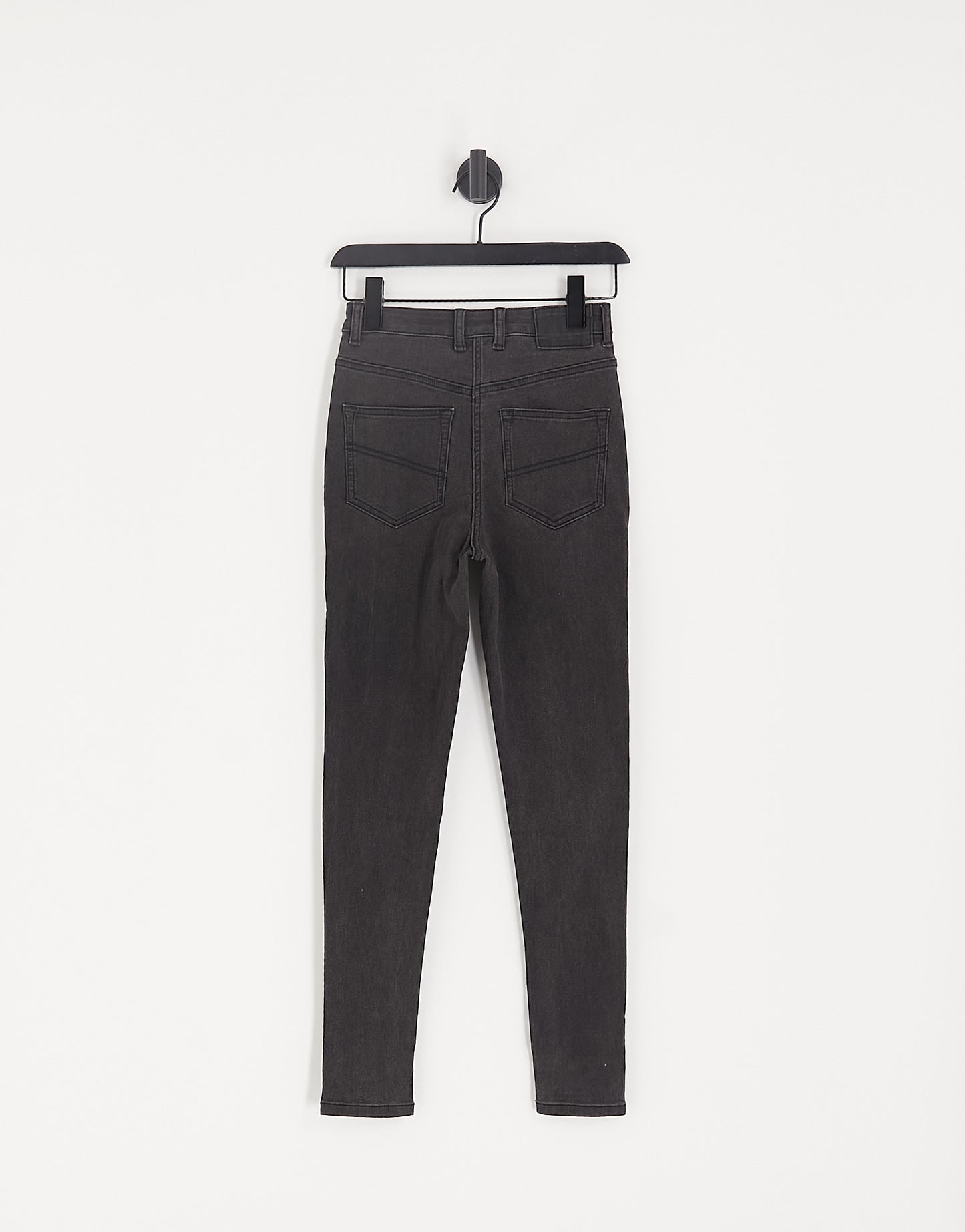 COLLUSION high waist skinny jeans in black - BLACK