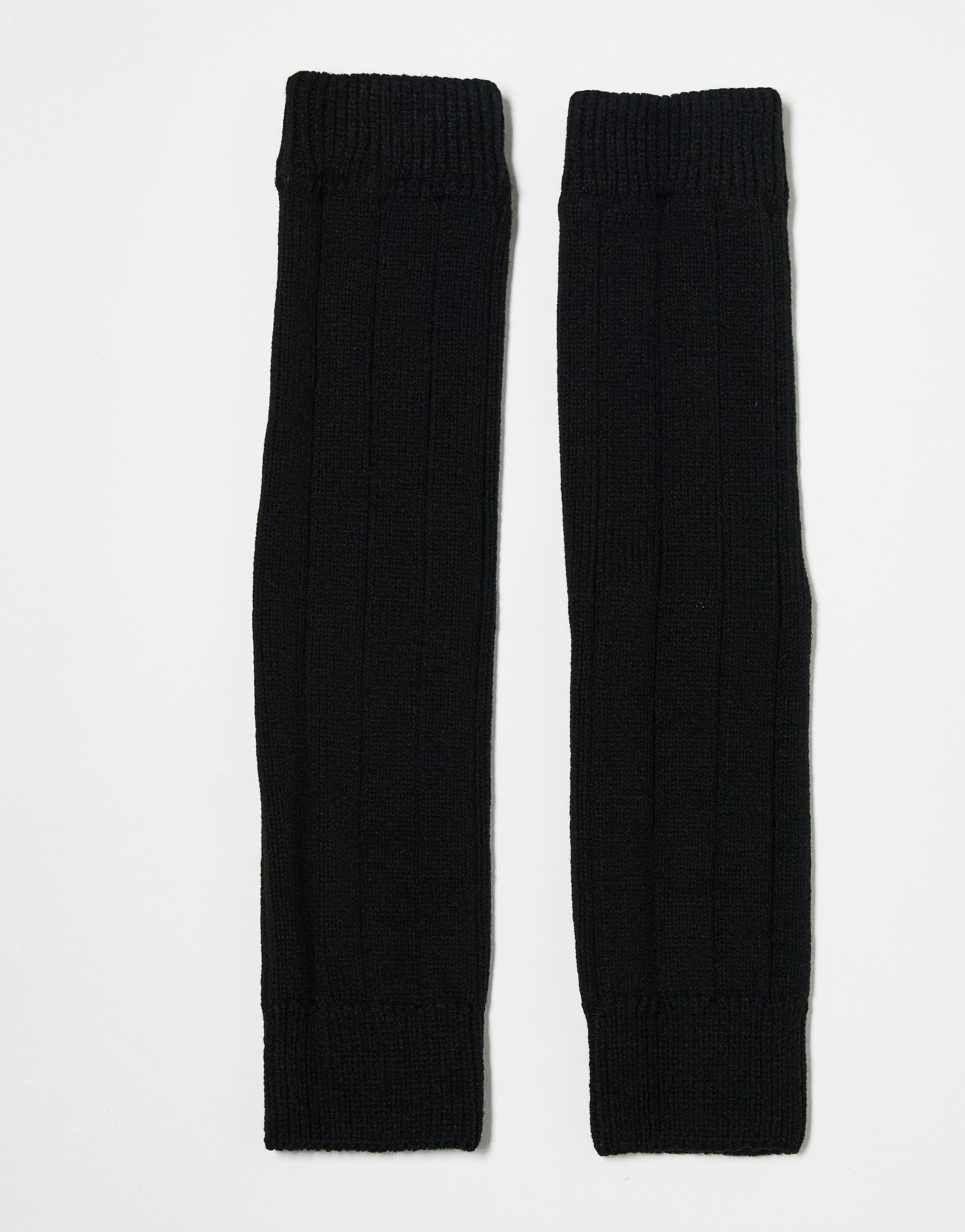 ASOS DESIGN knitted leg warmer in black