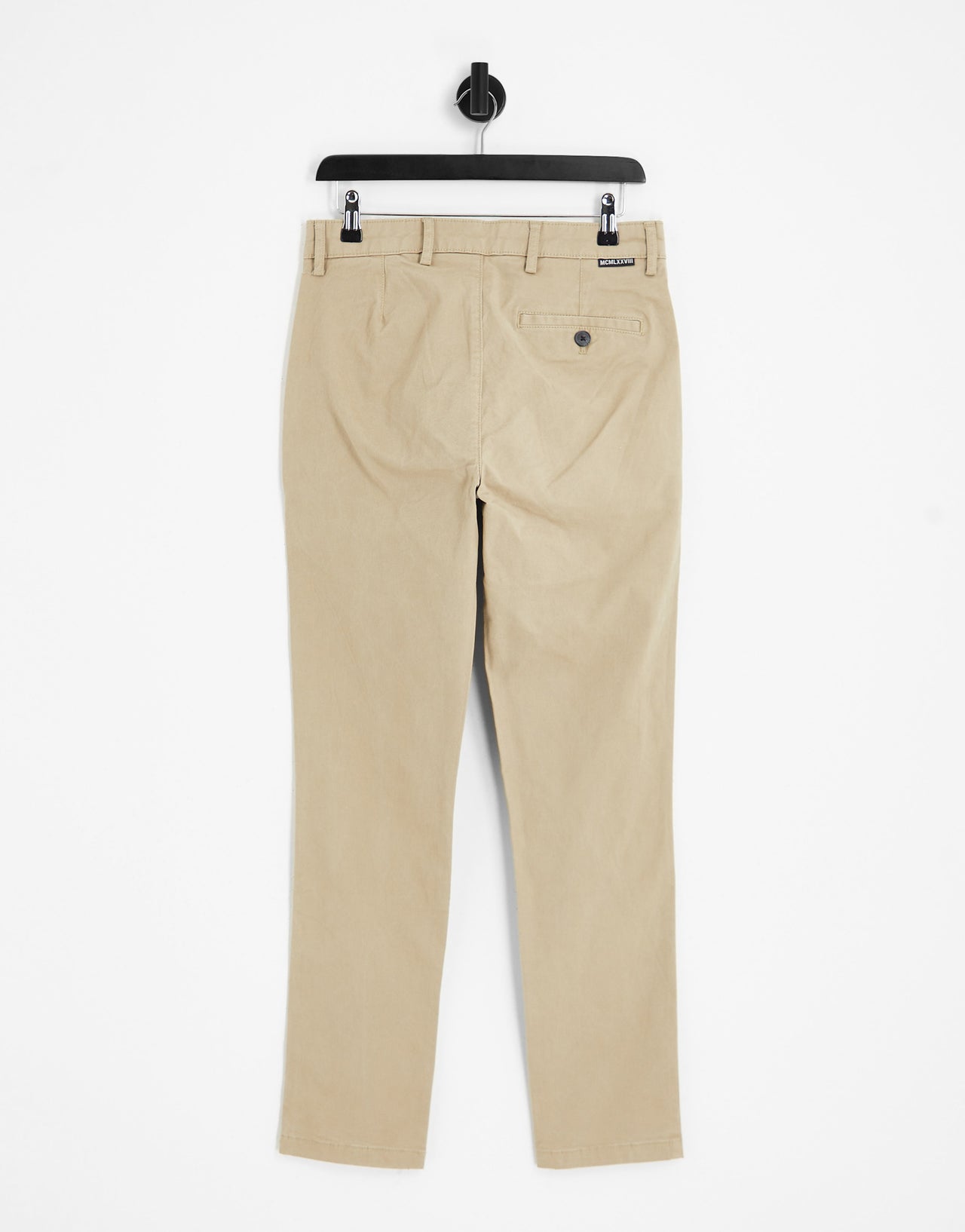 Topman slim chino trousers in stone