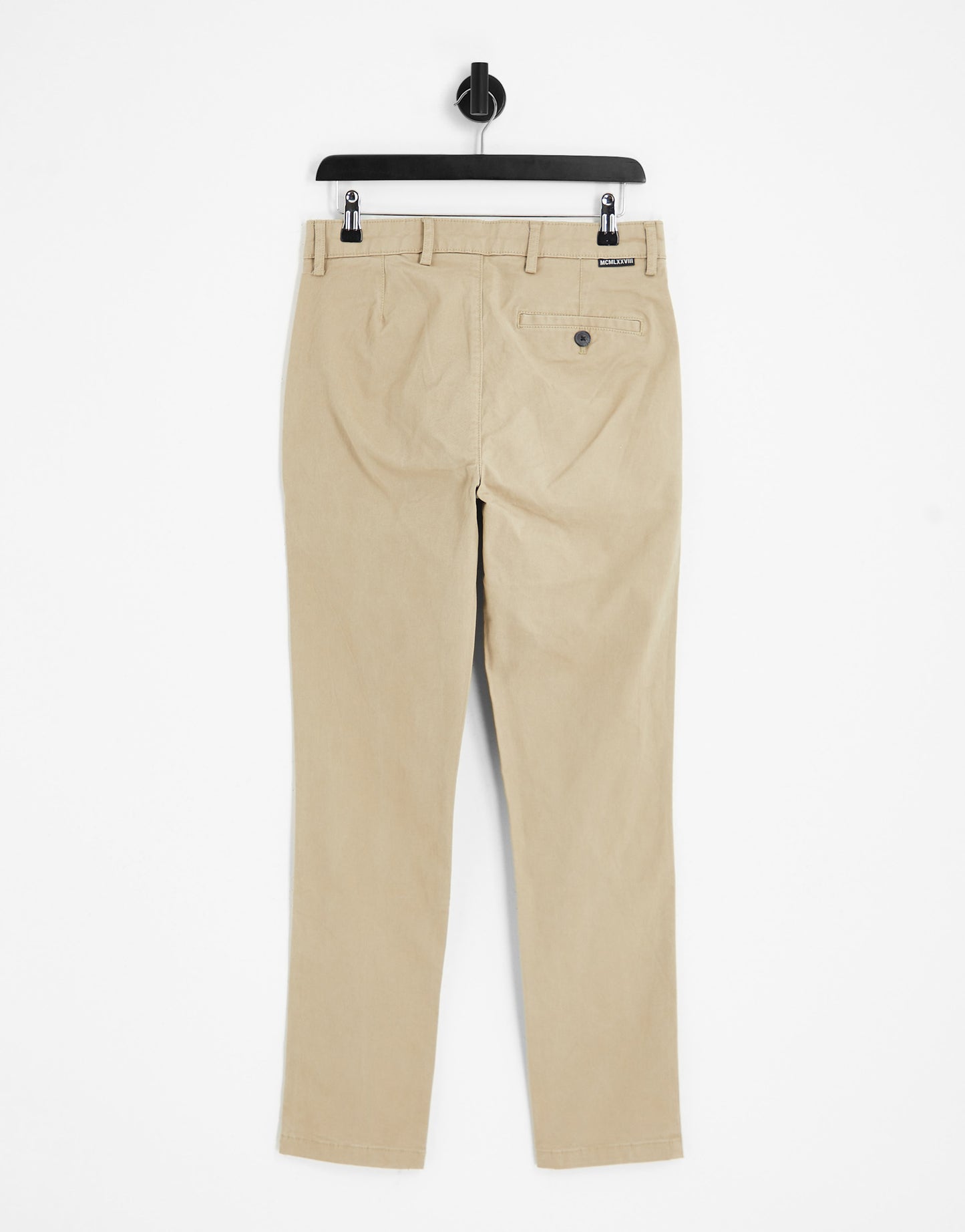 Topman slim chino trousers in stone