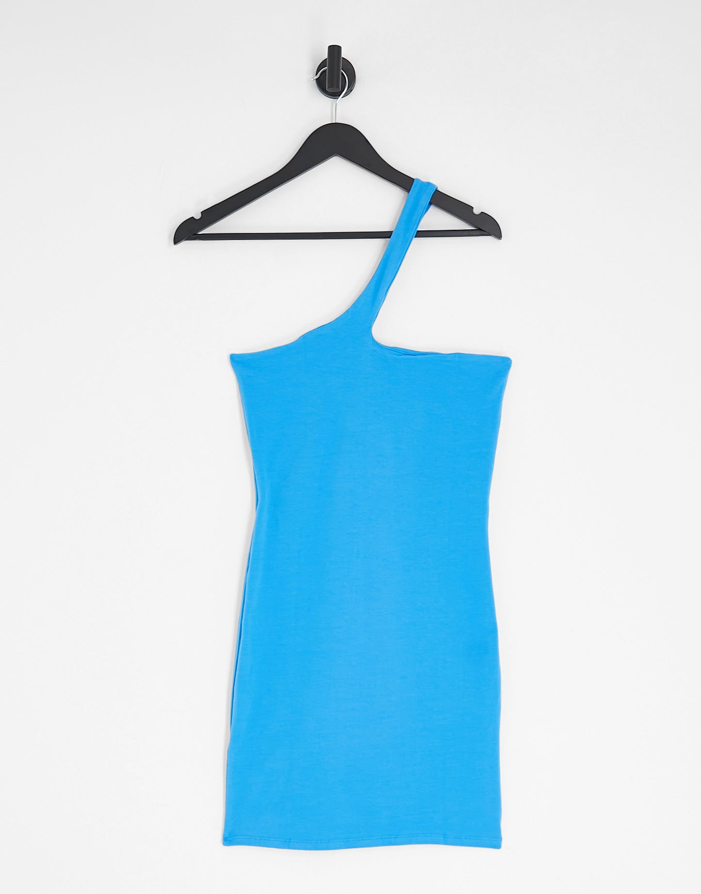 Noisy May exclusive one shoulder side split mini dress in bright blue