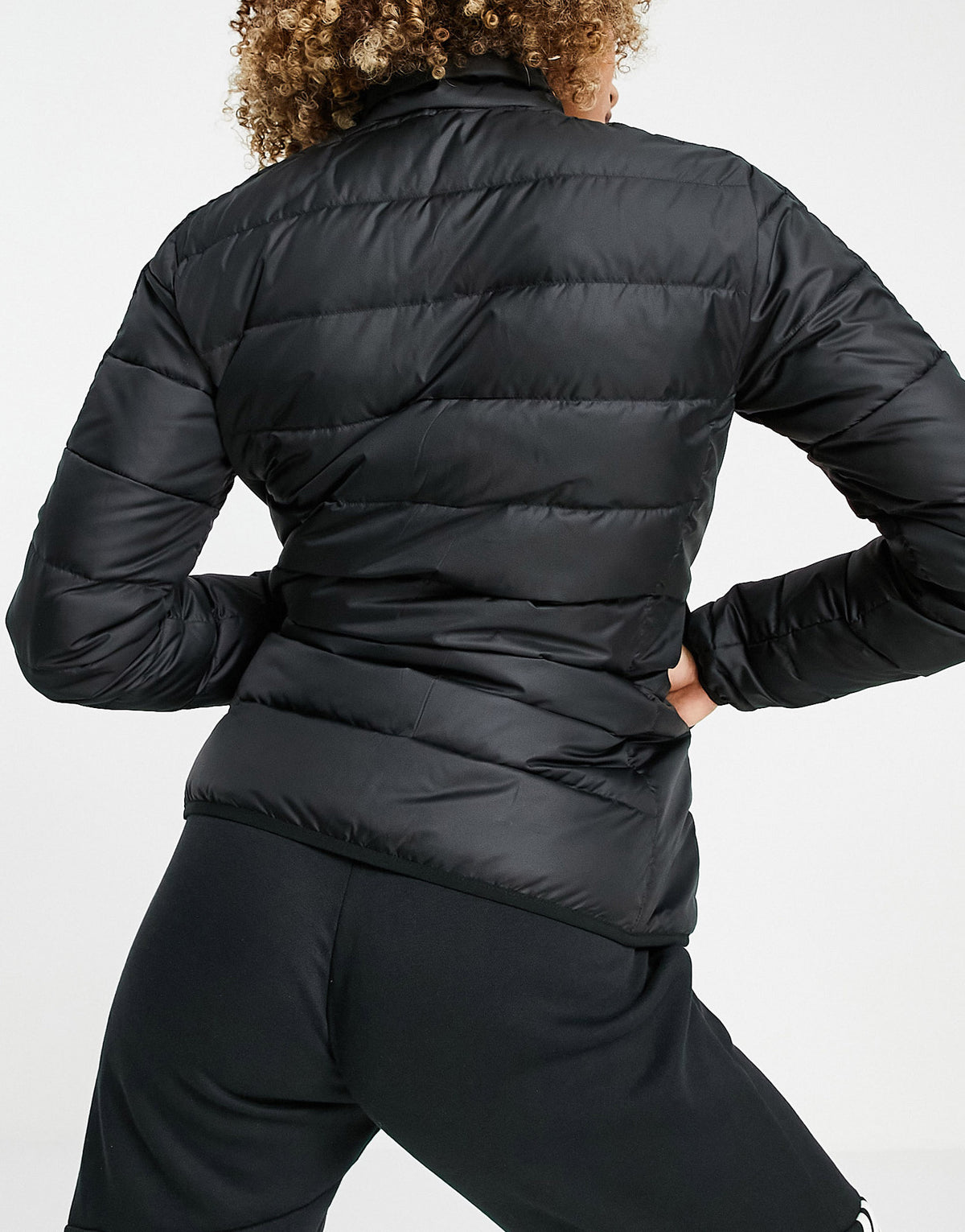 adidas outdoor Essential down puffer jacket in black