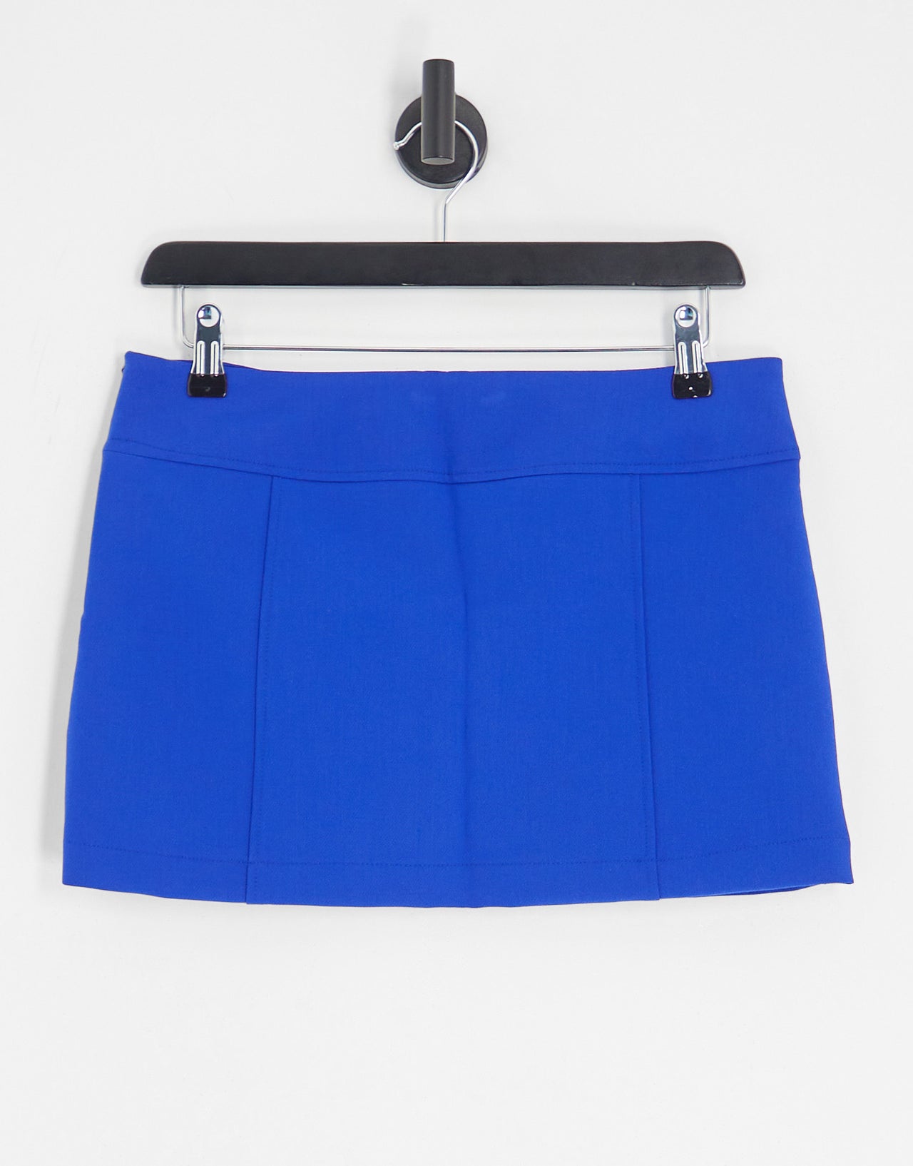 Pull&Bear low rise mini skirt with pocket detail in electric blue