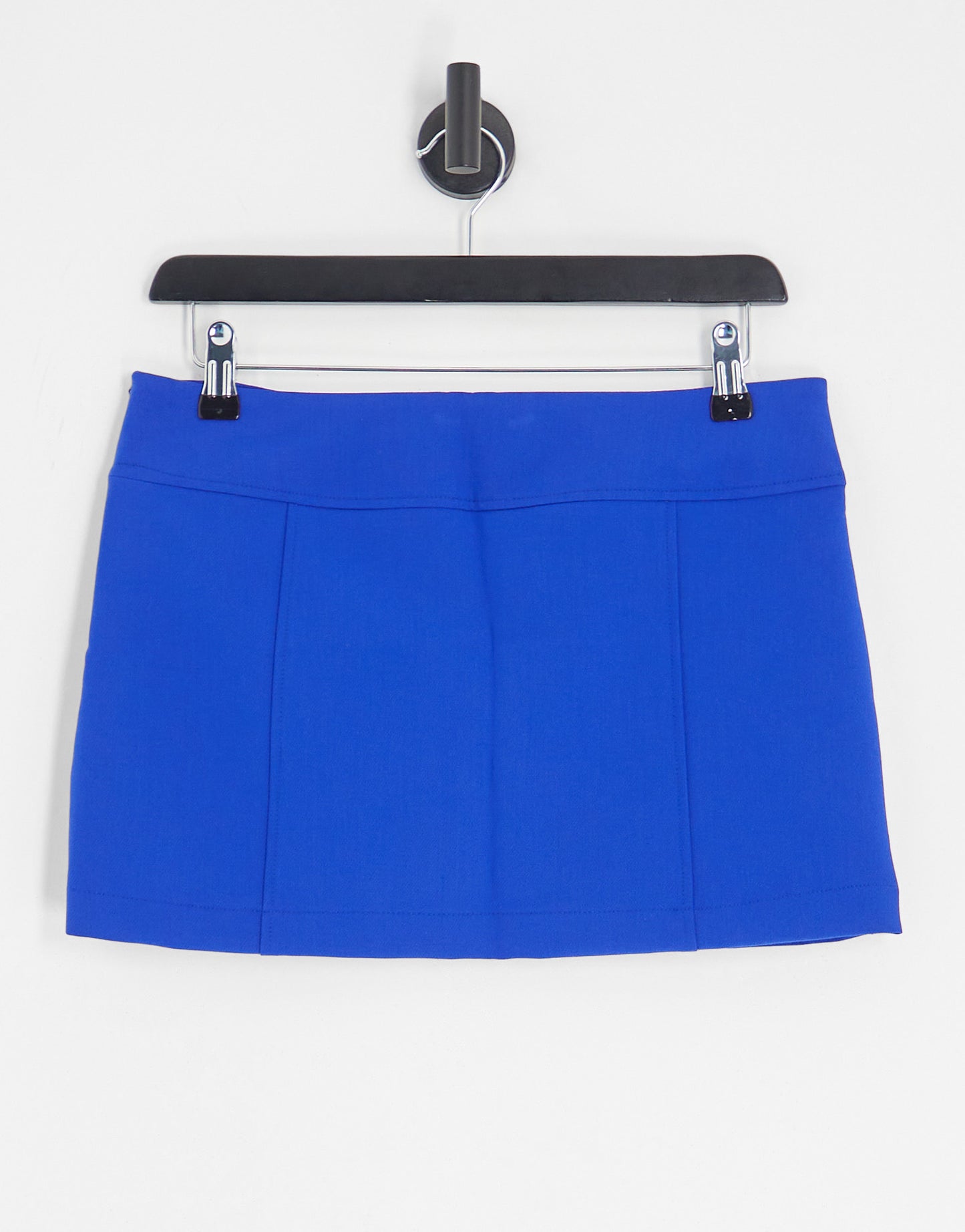 Pull&Bear low rise mini skirt with pocket detail in electric blue