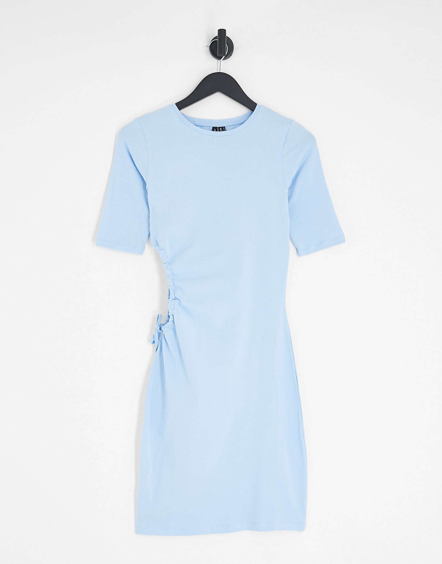 Vero Moda FRSH cut out side mini t-shirt dress in blue