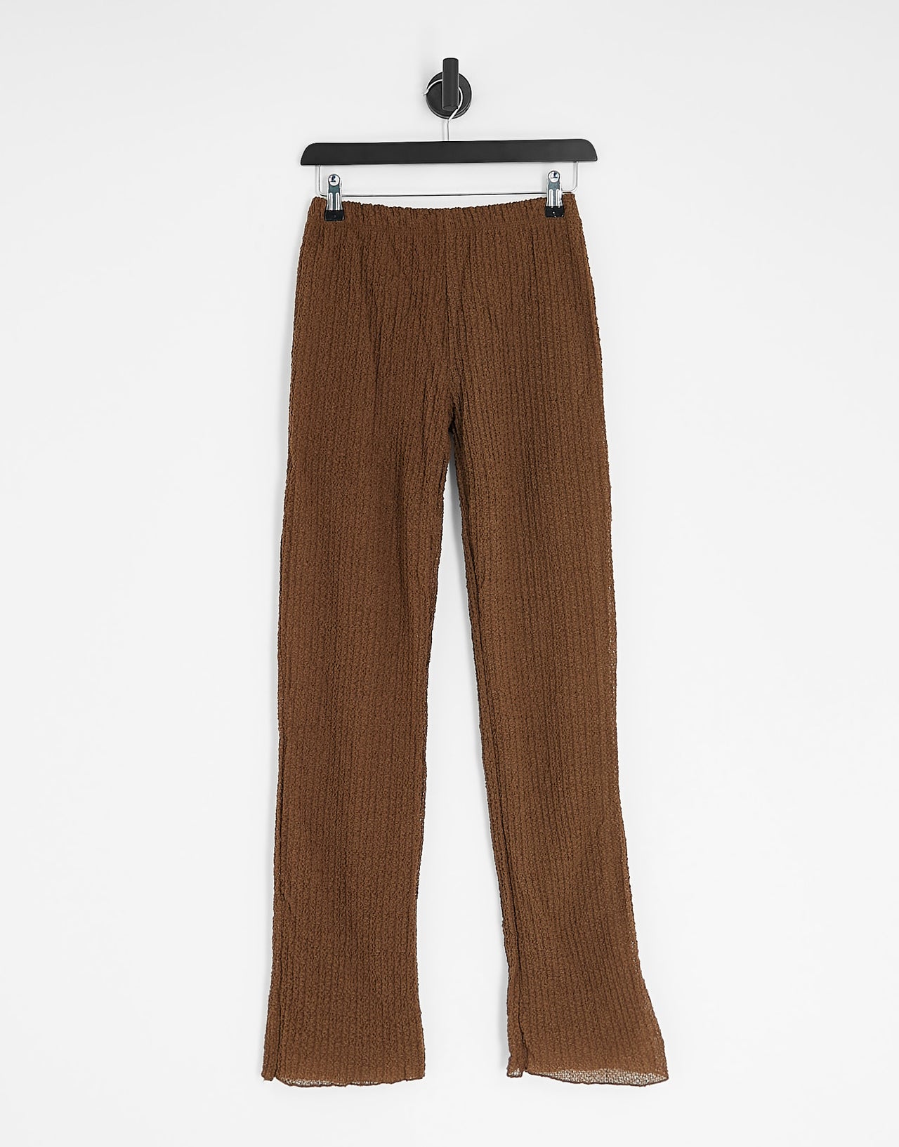 Pull&Bear high waist co-ord straight leg trousers in brown