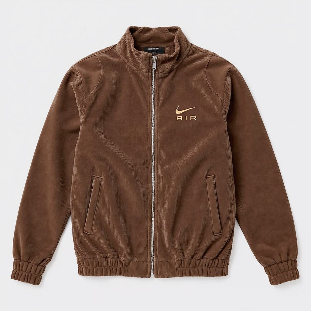 Nike Air Plus cord fleece full zip jacket in cacao brown