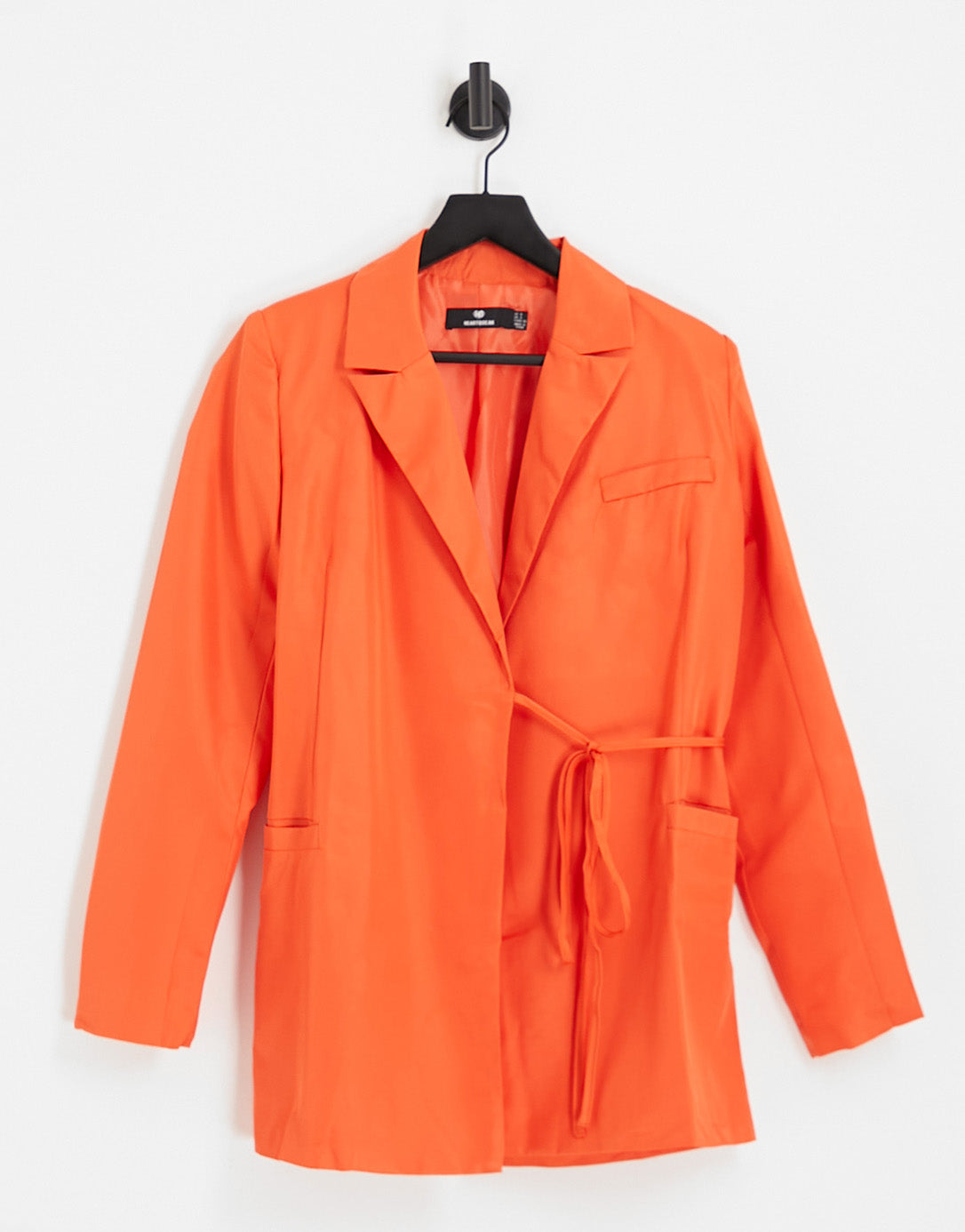Heartbreak wrap side blazer co-ord in orange