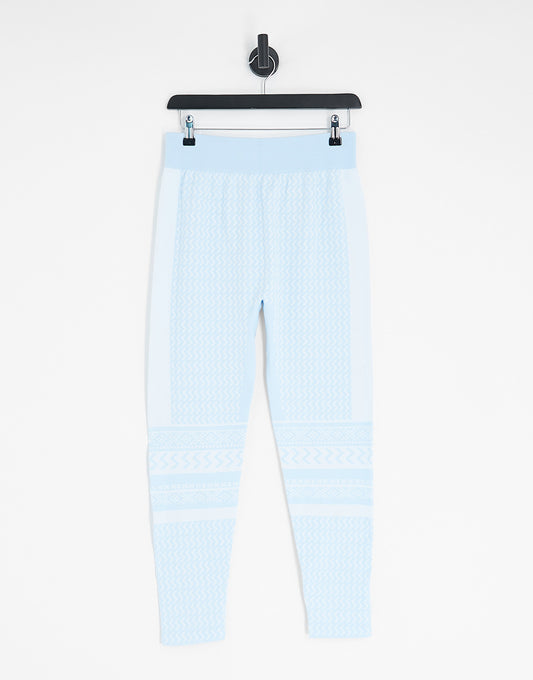 4505 Curve base layer legging in apres ski blue jacquard