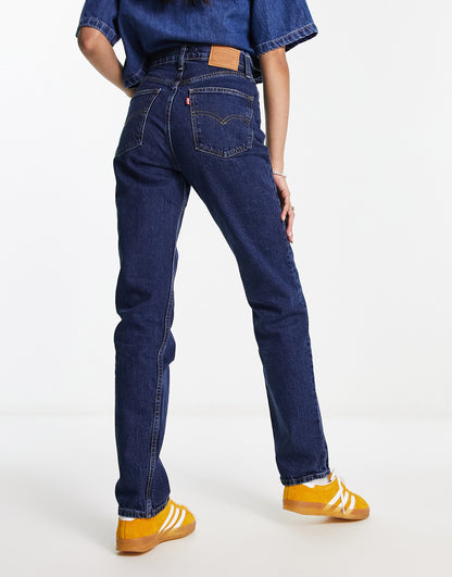 Levi's 70S high slim straight jean in mid wash blue