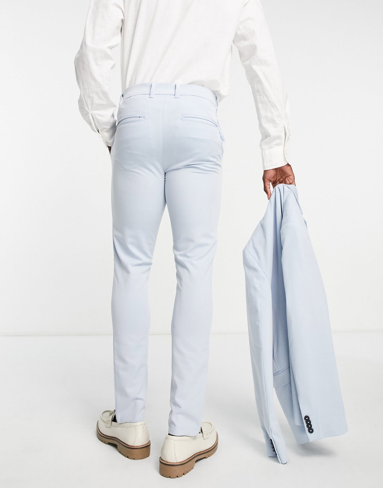 New Look super skinny suit trouser in light blue