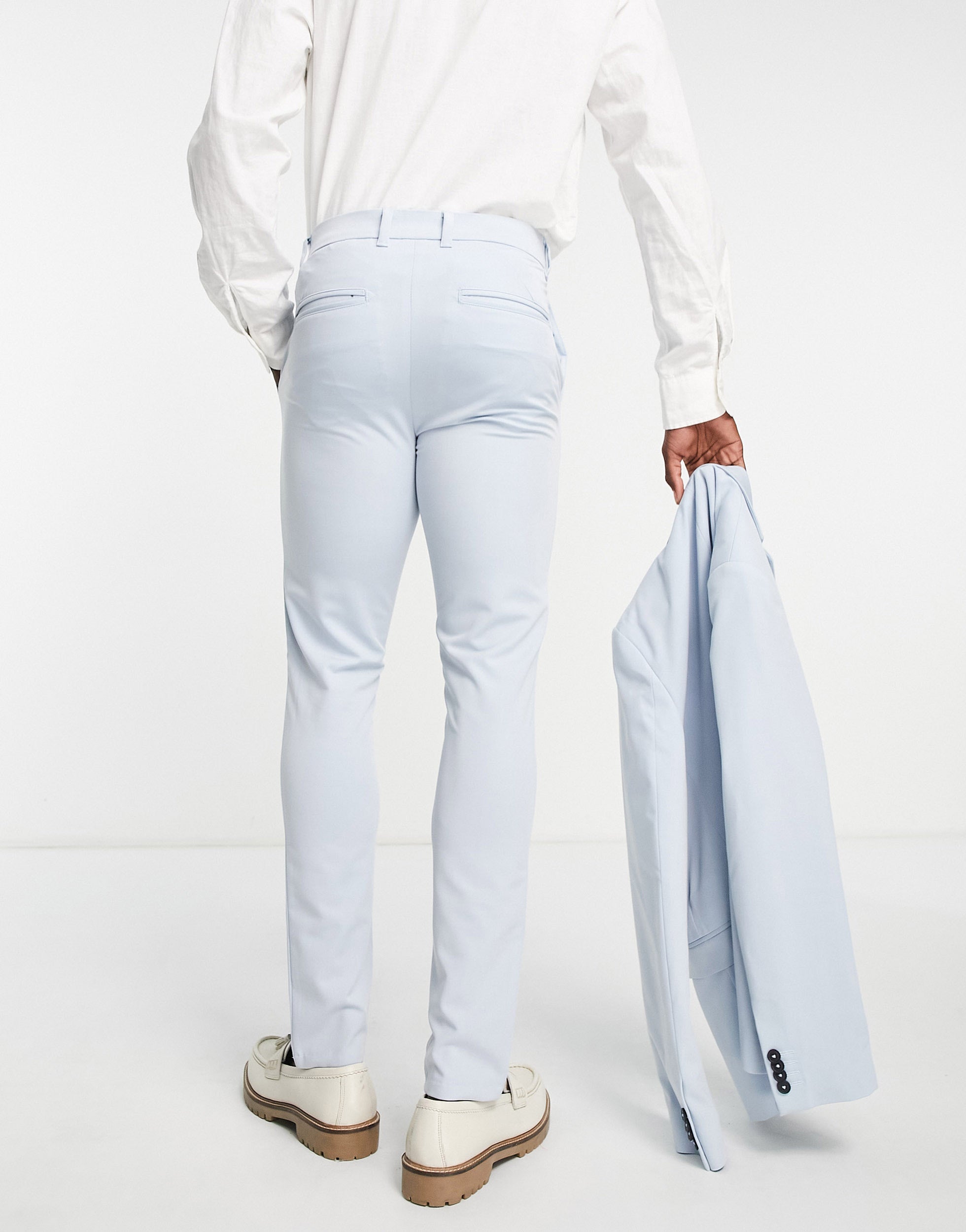 New Look super skinny suit trouser in light blue