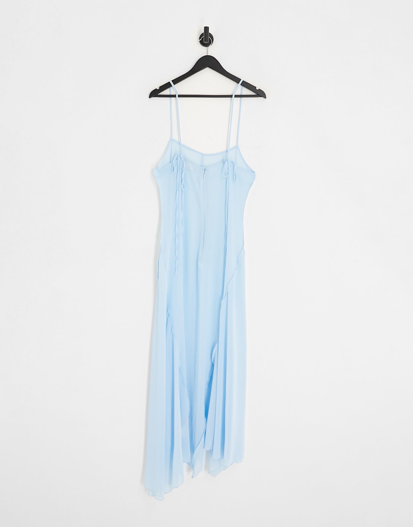 Weekday Raw hanky hem dress in light blue