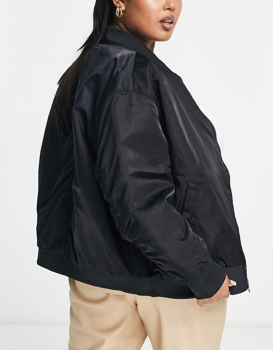 Nike Plus varsity jacket in black
