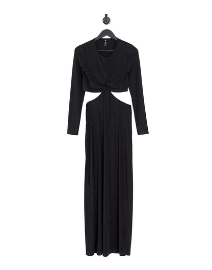 Only maxi cut out dress in black
